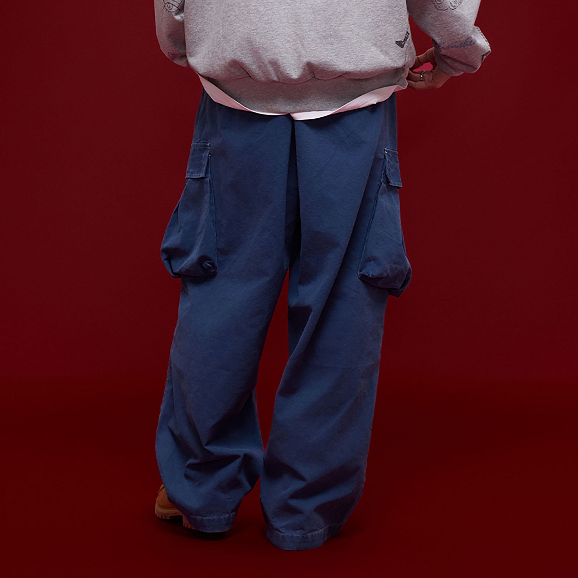 BANANA CLUB Essential Oversized Utility Cargo-Pants-S-Blue-Free Shipping Leatheretro