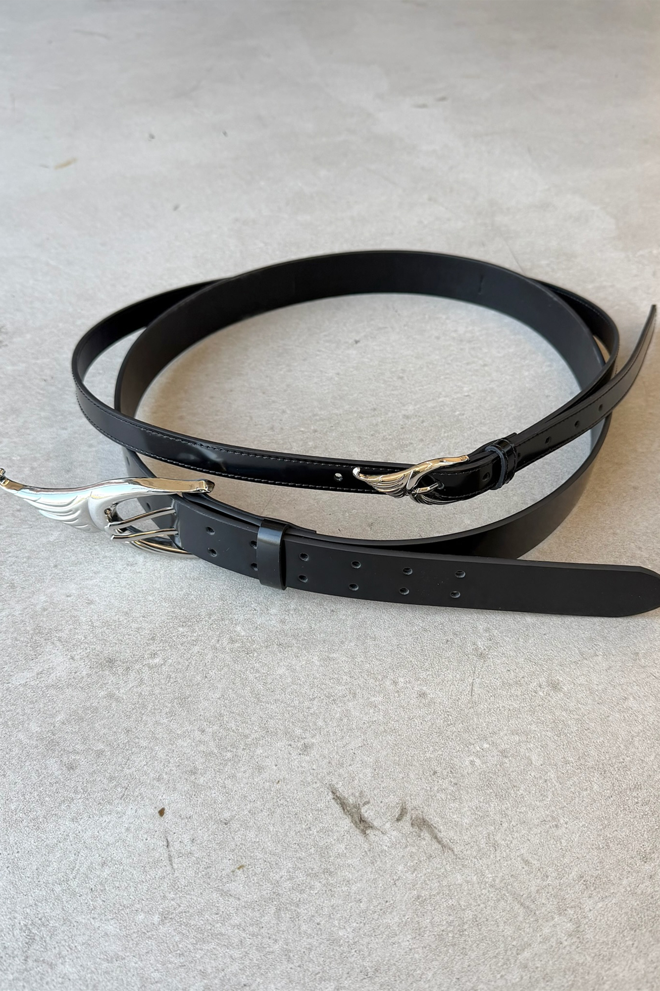 WHISTLEHUNTER Double-Layer Gloss Leather Belt-Accessories-One Size (Preorder)-Free Shipping Leatheretro