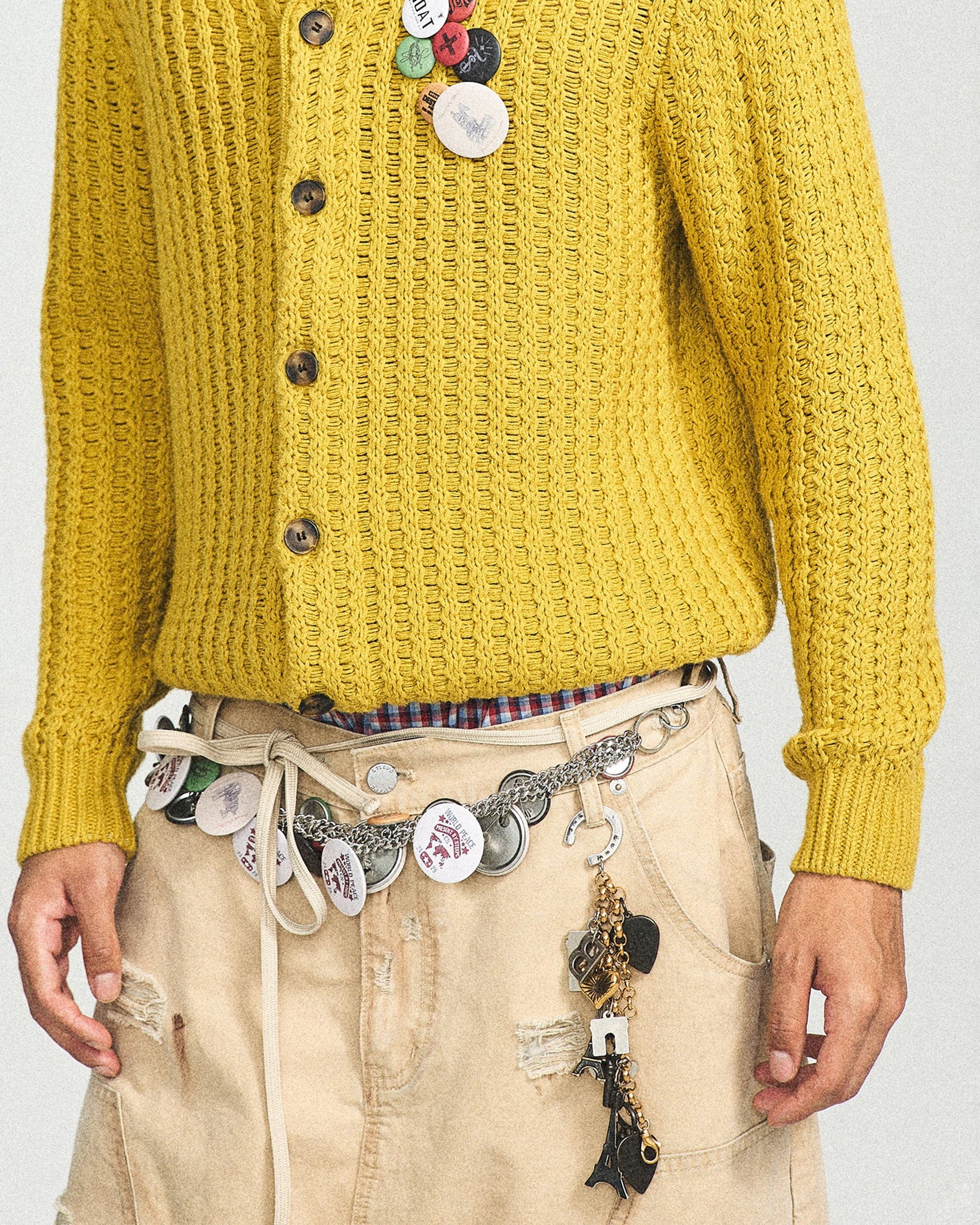 STEEPC Retro City Knitted Cardigan-Sweater-S-Yellow-Free Shipping Leatheretro