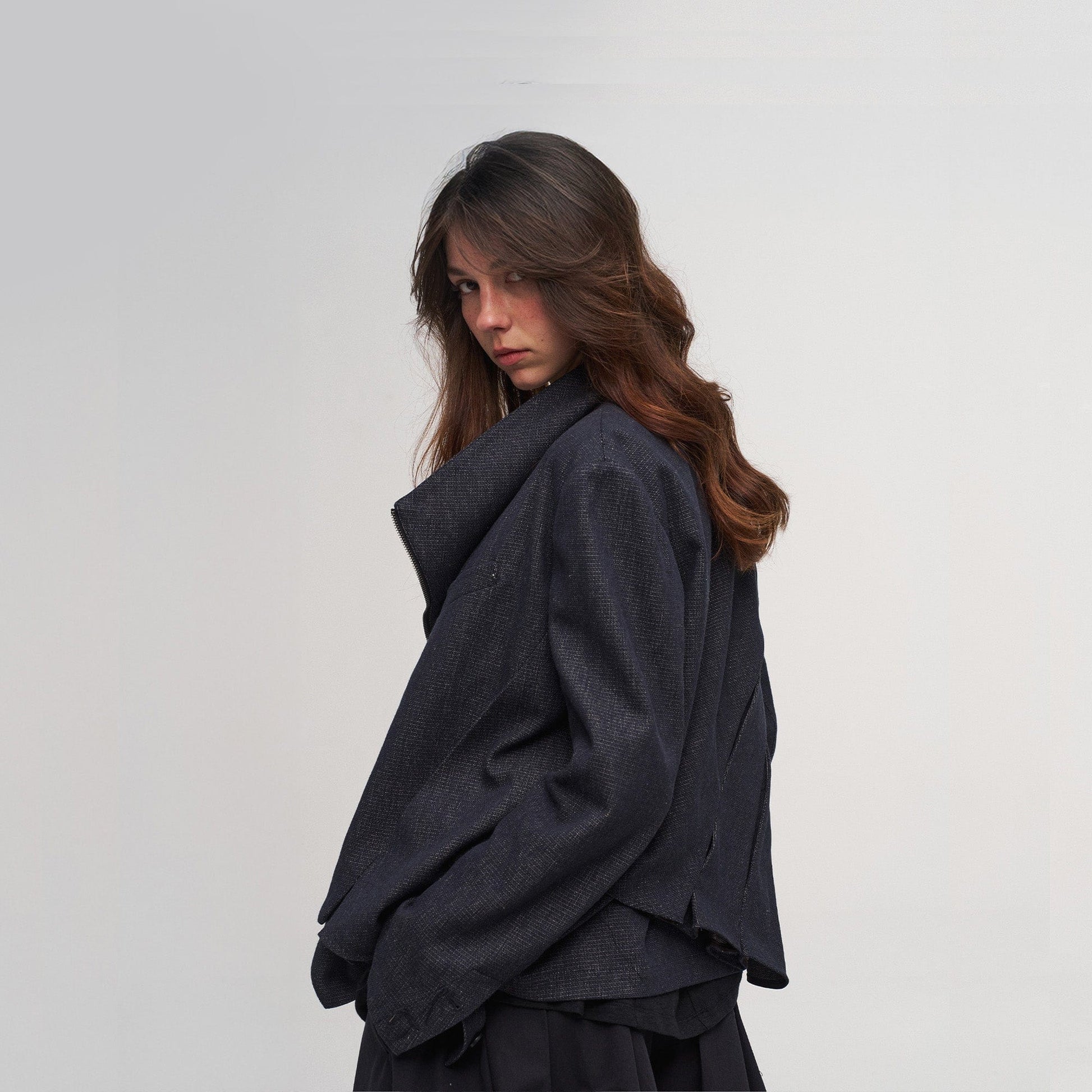 ILNya Nieternite Nifutur Double-Layer Weave Linen Jacket Blue-Jacket-S (0)-Free Shipping Leatheretro