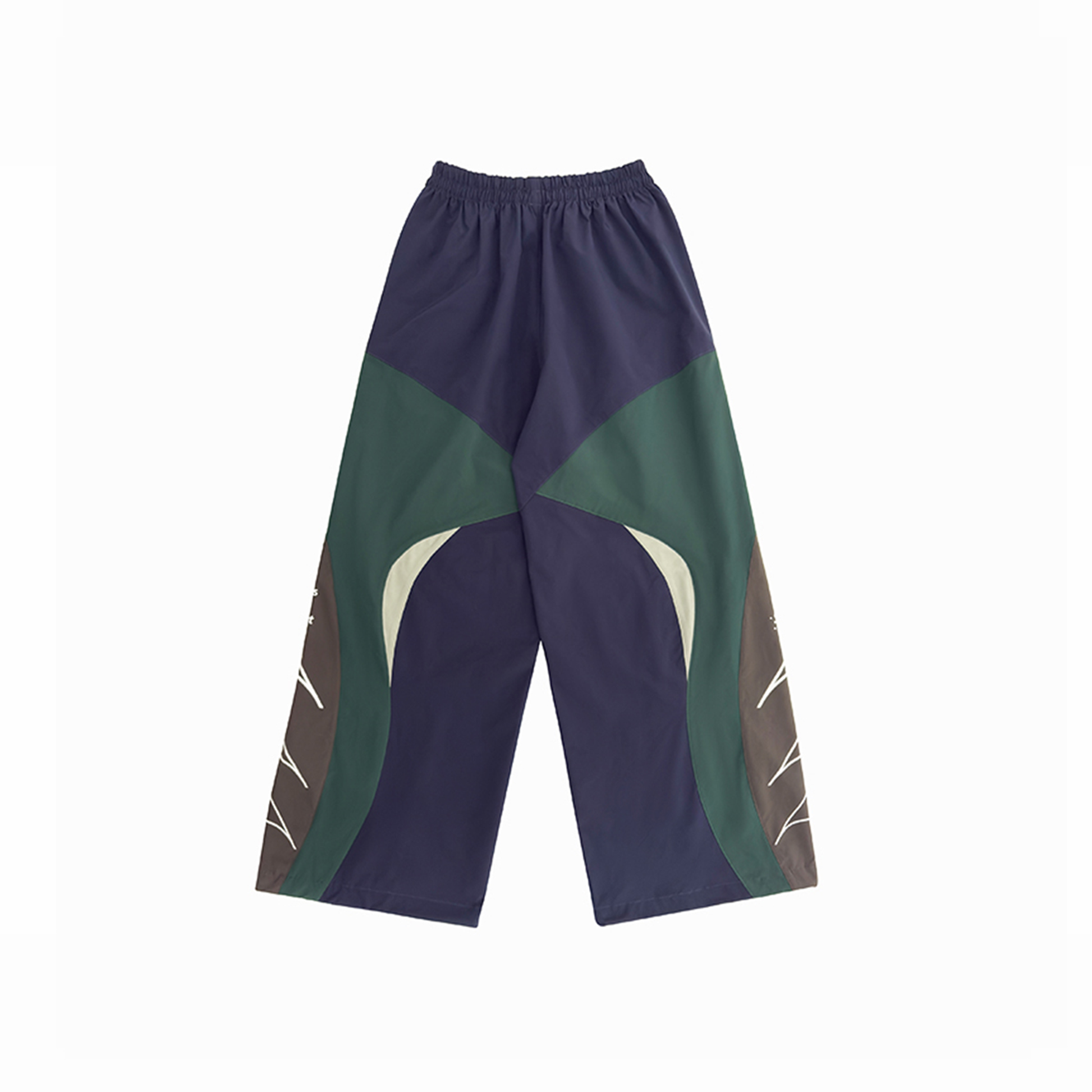 MIICHOUS Contrast Racer Graphic Panel Pants-Pants-S-Free Shipping Leatheretro