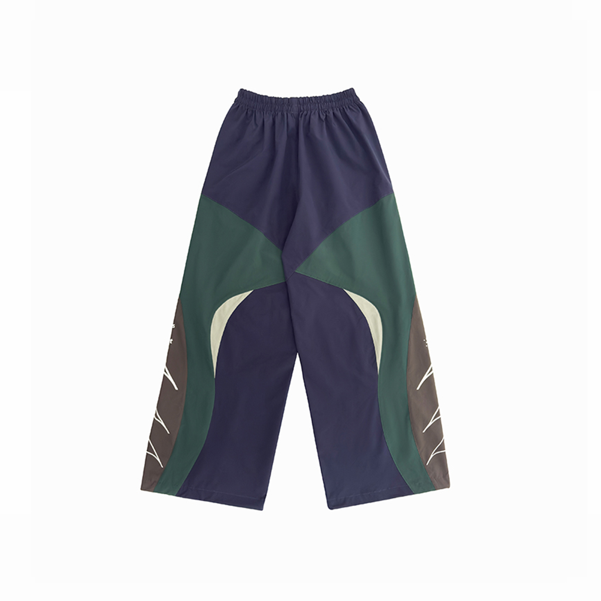 MIICHOUS Contrast Racer Graphic Panel Pants-Pants-S-Free Shipping Leatheretro