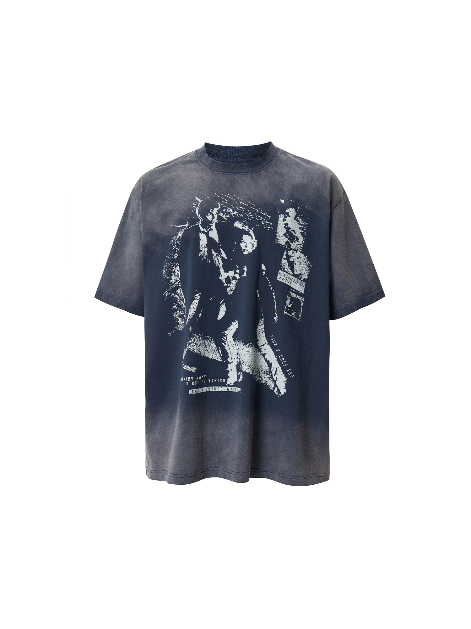 F2CE Gradient Washed Portrait Graphic T-Shirt-T Shirt-S-Free Shipping Leatheretro