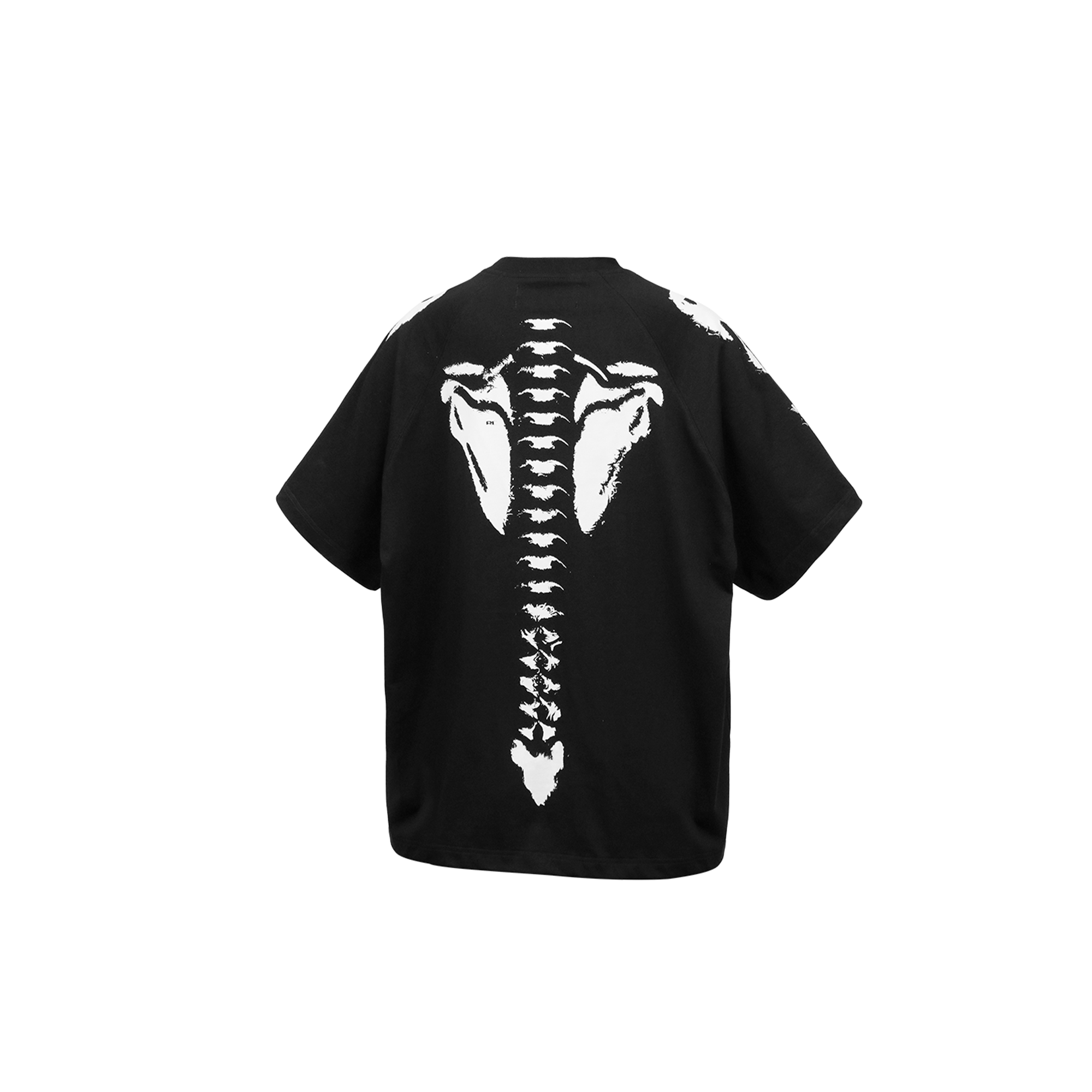 RELABEL Distressed Skeleton Graphic Oversized T-Shirt-T Shirt-XS-White-Free Shipping Leatheretro