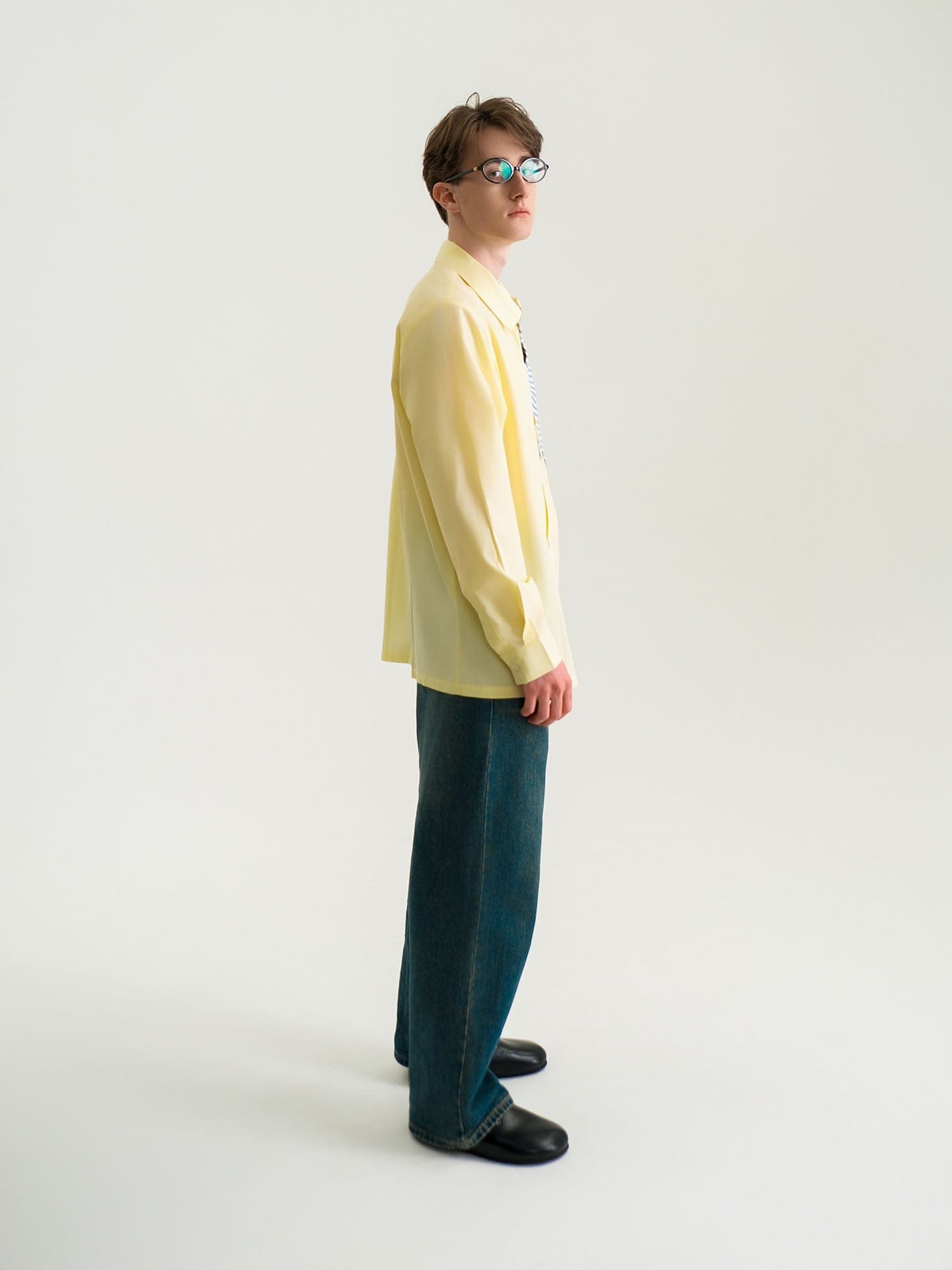 WIID Checks Asymmetrical Patch Shirt-Shirt-M-Free Shipping Leatheretro