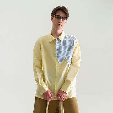 WIID Checks Asymmetrical Patch Shirt-Shirt-M-Free Shipping Leatheretro