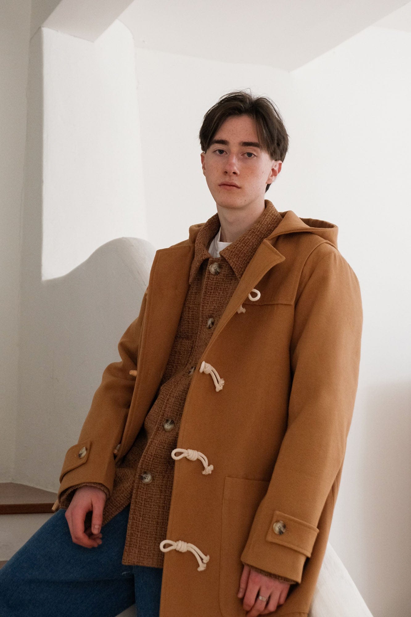 WIID Classic Toggle Wool-Blend Duffle Coat-Jacket-M-Free Shipping Leatheretro