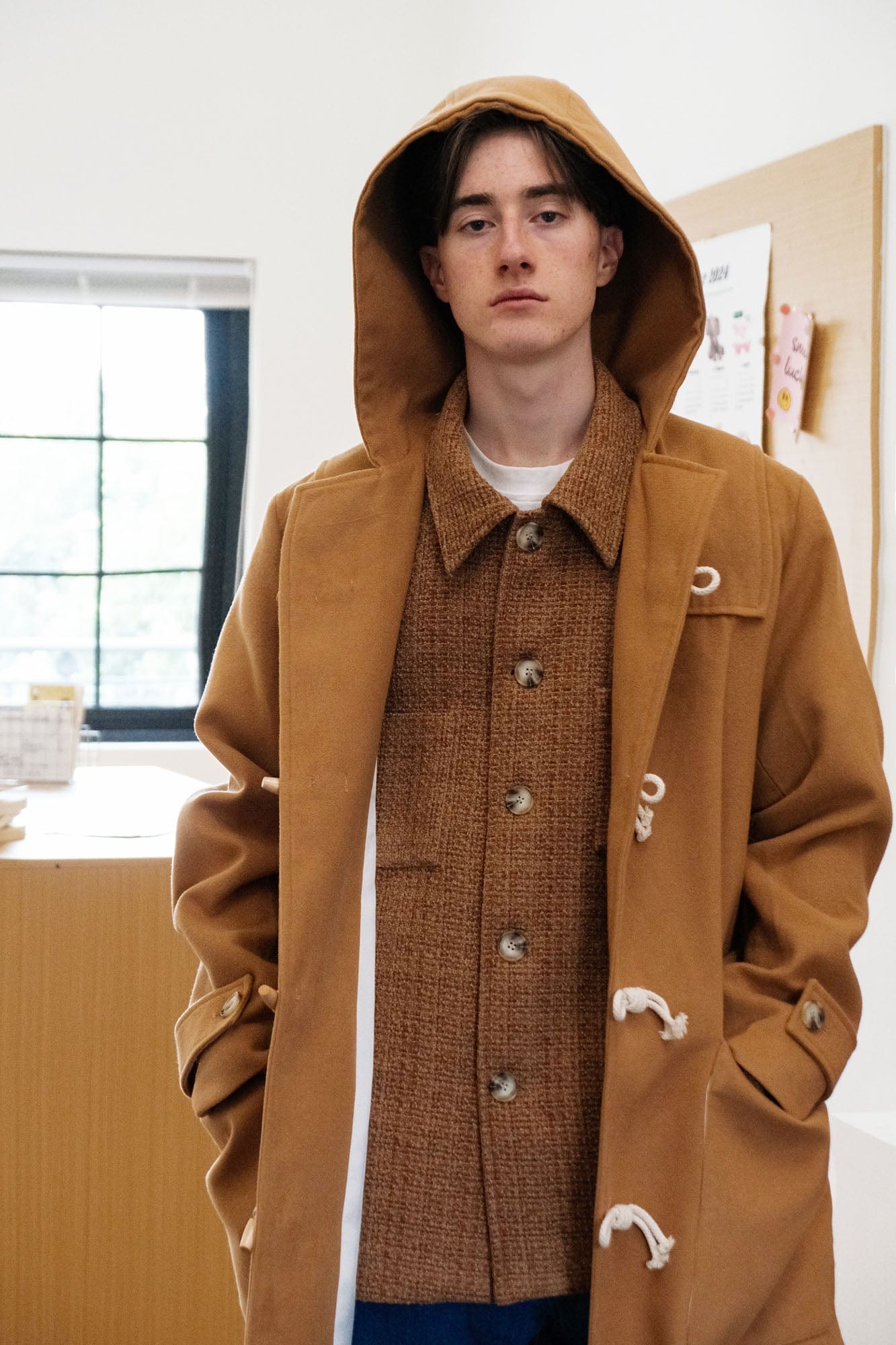WIID Classic Toggle Wool-Blend Duffle Coat-Jacket-M-Free Shipping Leatheretro