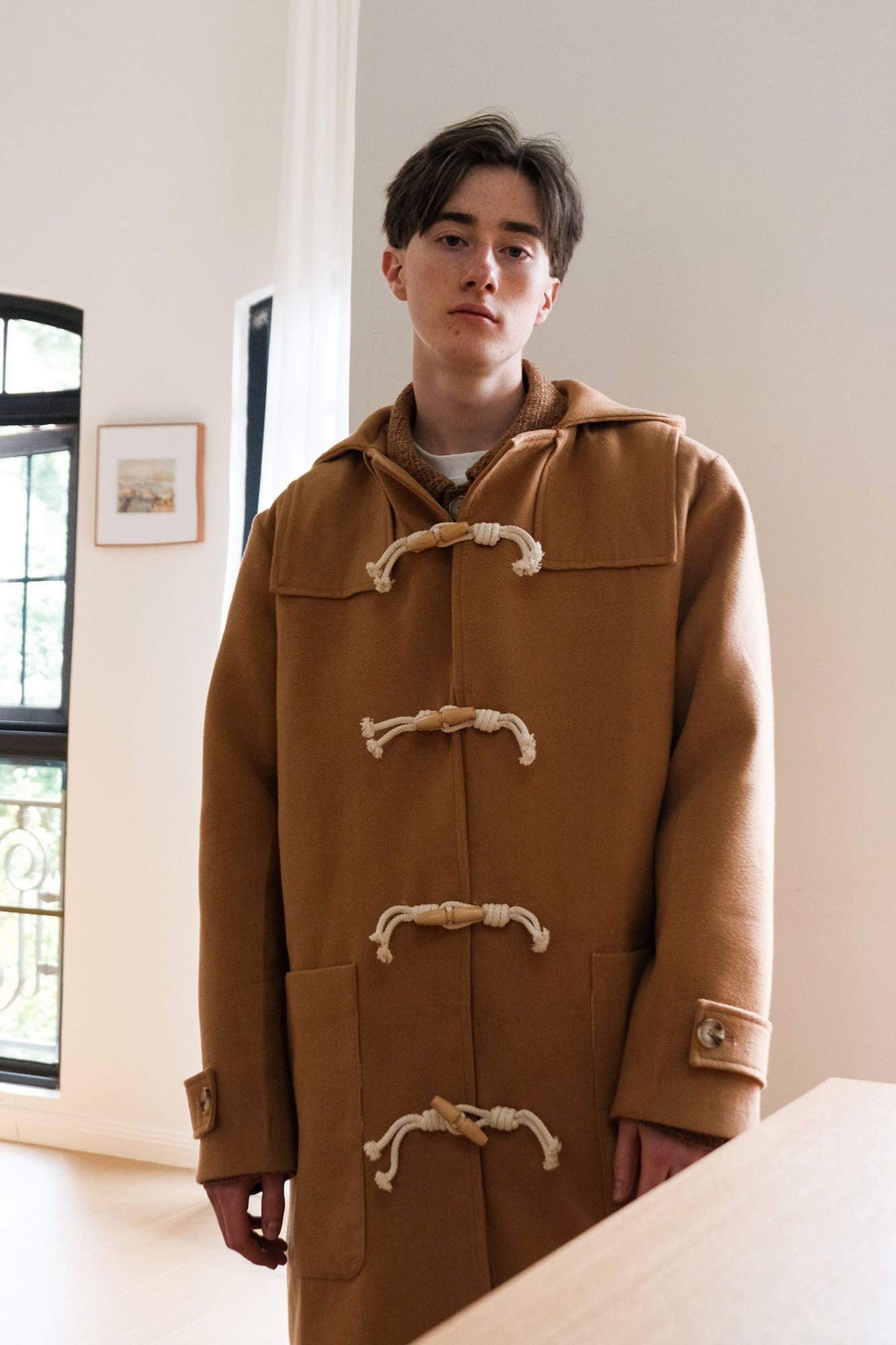 WIID Classic Toggle Wool-Blend Duffle Coat-Jacket-M-Free Shipping Leatheretro