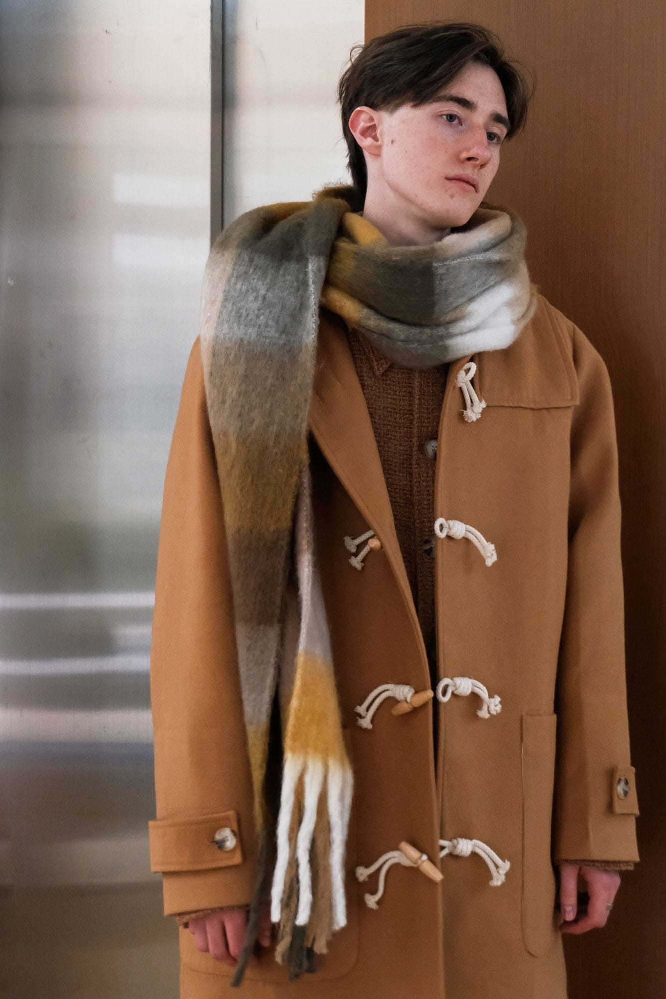 WIID Classic Toggle Wool-Blend Duffle Coat-Jacket-M-Free Shipping Leatheretro
