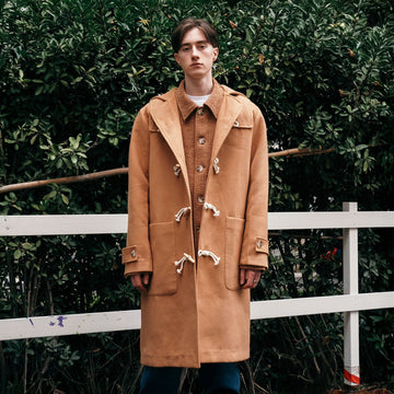 WIID Classic Toggle Wool-Blend Duffle Coat-Jacket-M-Free Shipping Leatheretro