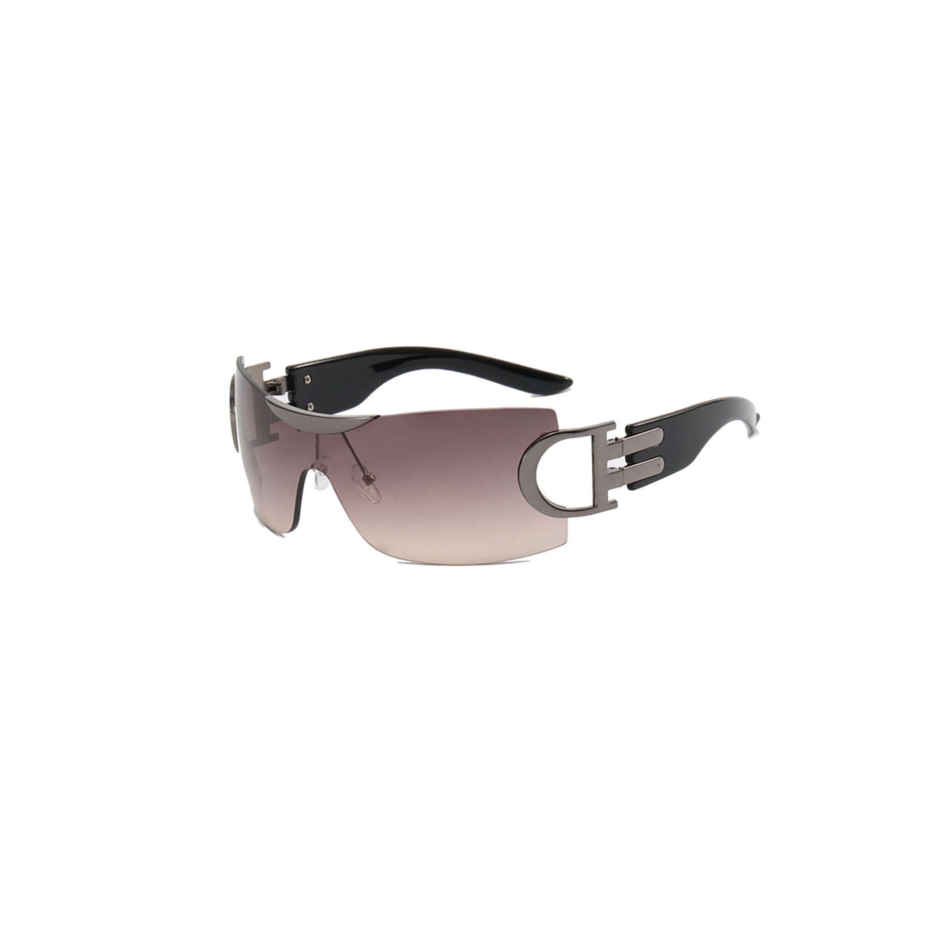 DAMAGE ASIA Shield Wrap Sunglasses-Sunglasses-One Size-Gray-Free Shipping Leatheretro