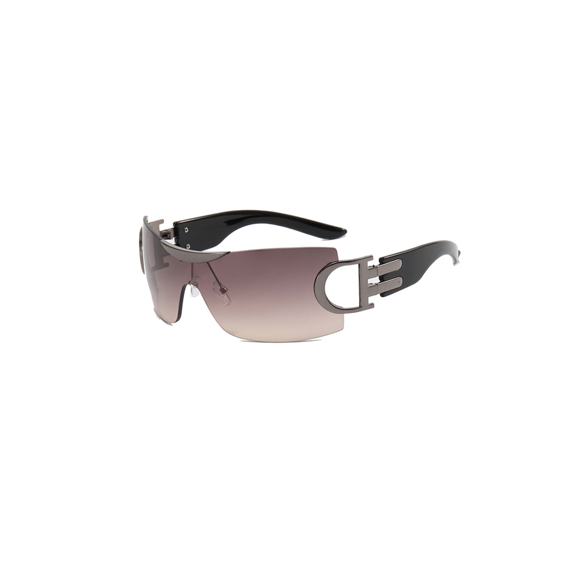 DAMAGE ASIA Shield Wrap Sunglasses-Sunglasses-One Size-Gray-Free Shipping Leatheretro