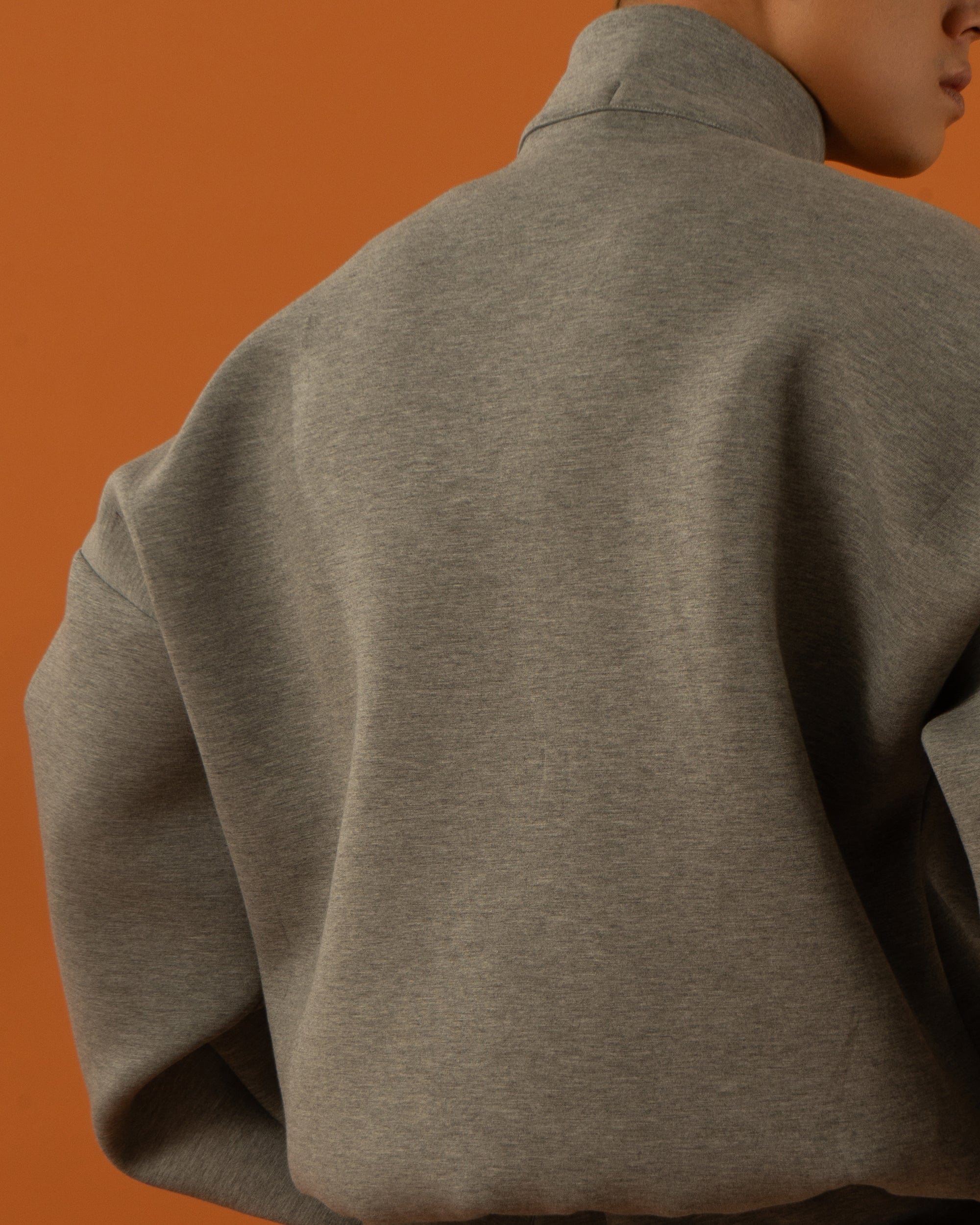CLP The Astronaut Mockneck Sweatshirt-Sweatshirt-Gray-M-Free Shipping Leatheretro