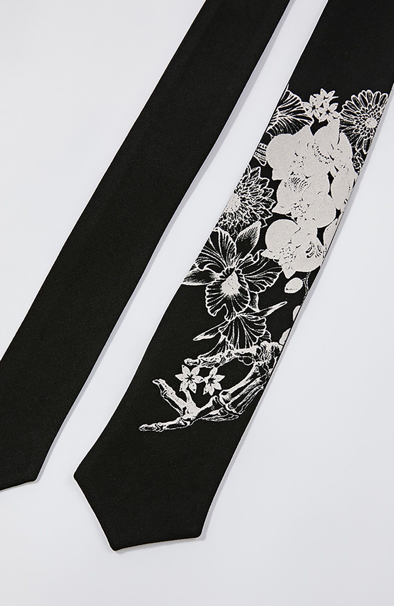 KREATE Floral Print Heritage Wide Tie-Accessories-Black-Free Shipping Leatheretro