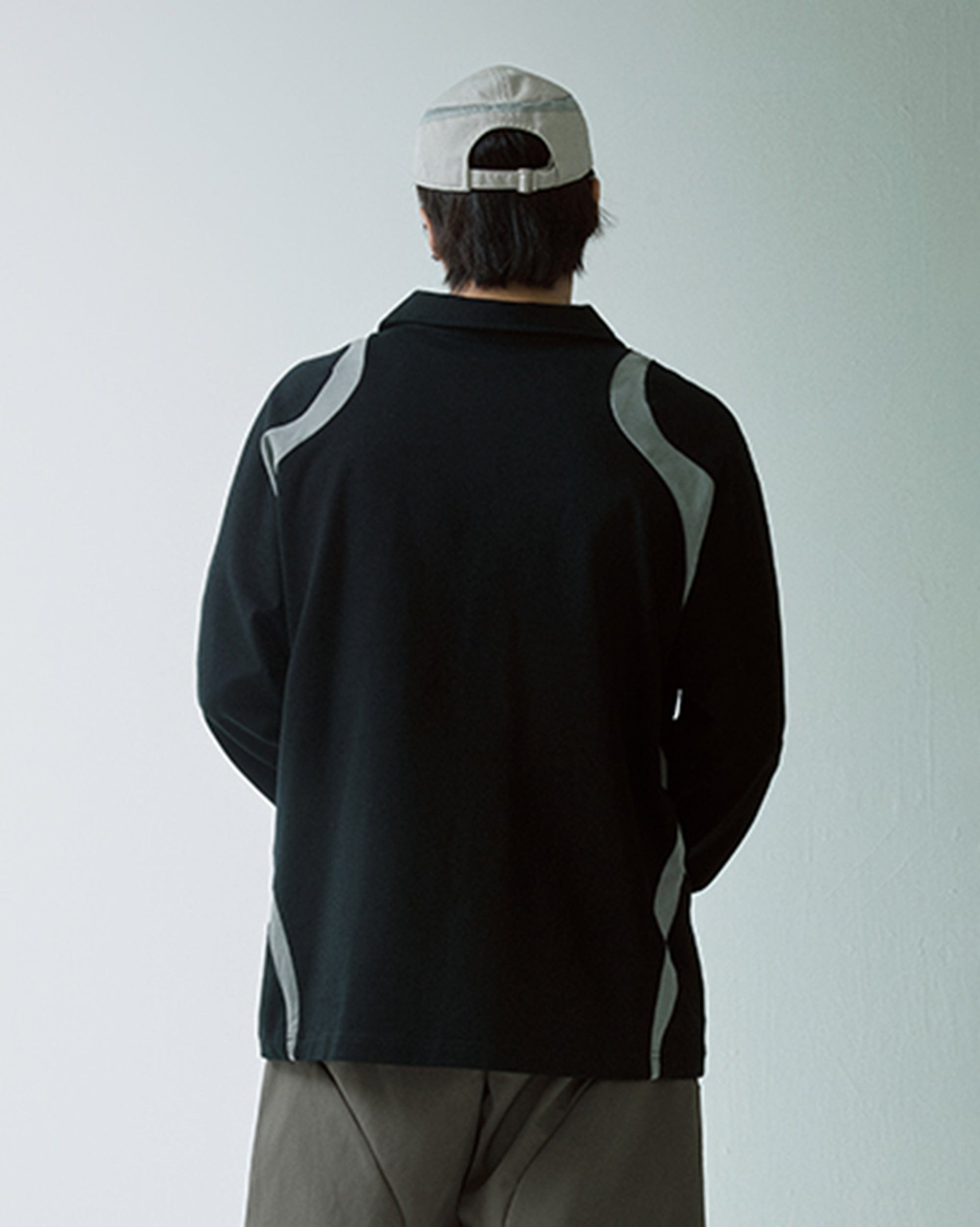 F2CE Retro Deconstructed Raglan Long-Sleeve Tee-L/S Tee-S-Black-Free Shipping Leatheretro