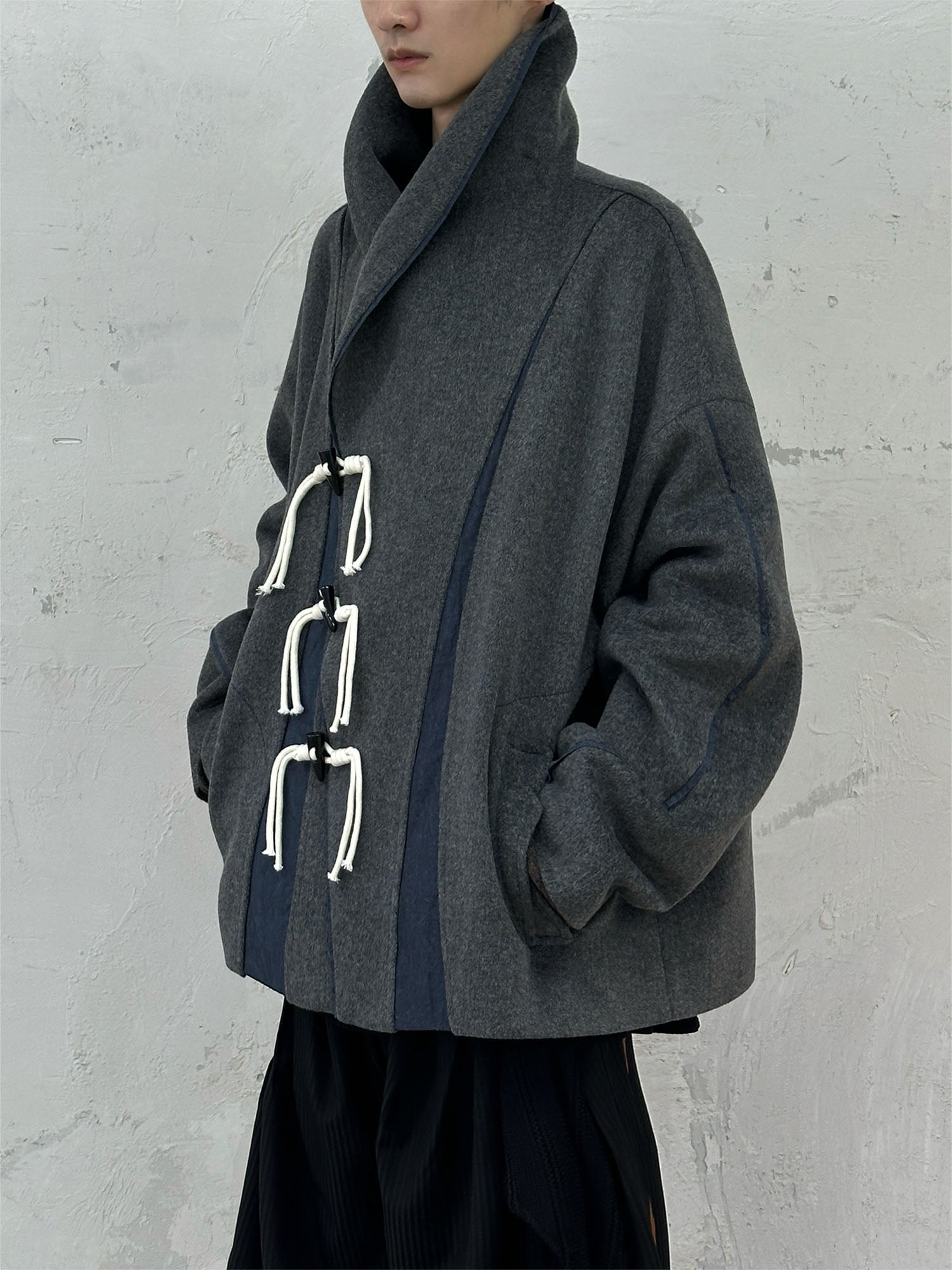 RELABEL Asym Wool-Blend Curved Panel Jacket-Jacket-XS (Preorder)-Free Shipping Leatheretro