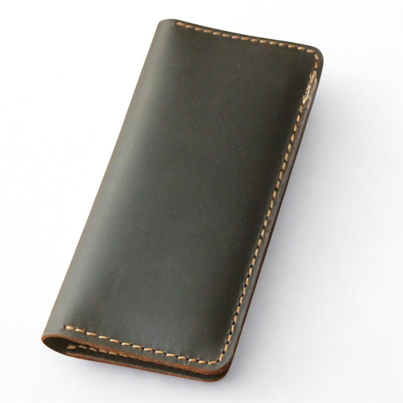 Handmade Vintage Crazy Horse Genuine Leather Wallet - Men Stylish Clutch Bag Purse-Wallets & Money Clips-Black without button-Free Shipping Leatheretro
