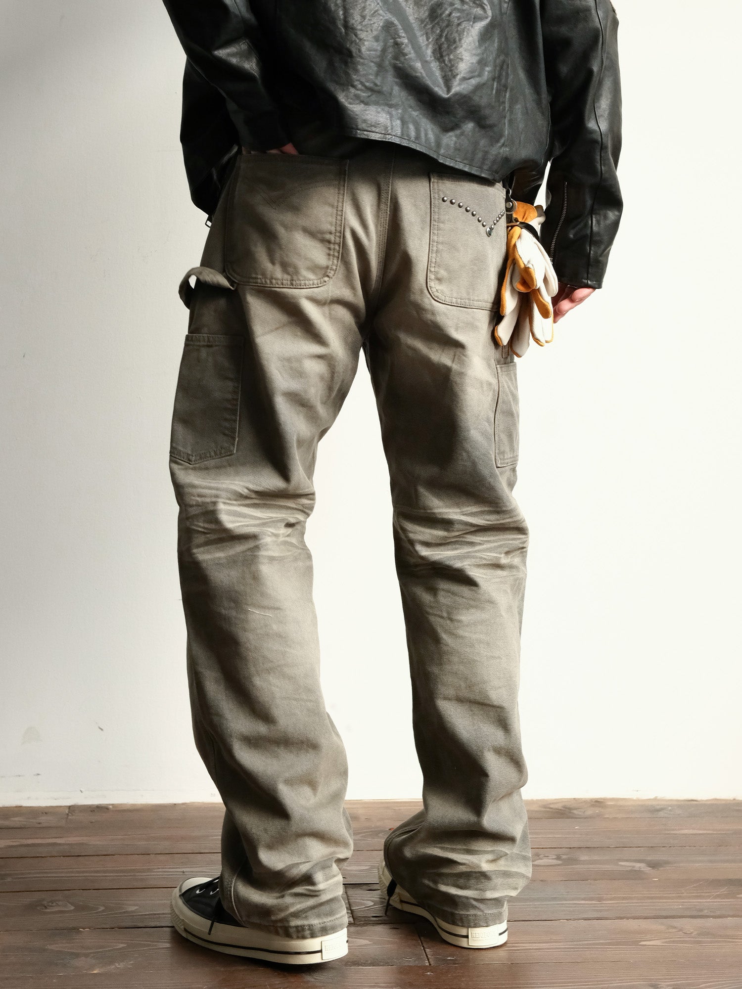 NEIGBORL Retro Distressed Washed Cargo Pants-Pants-Gray-S-Free Shipping Leatheretro