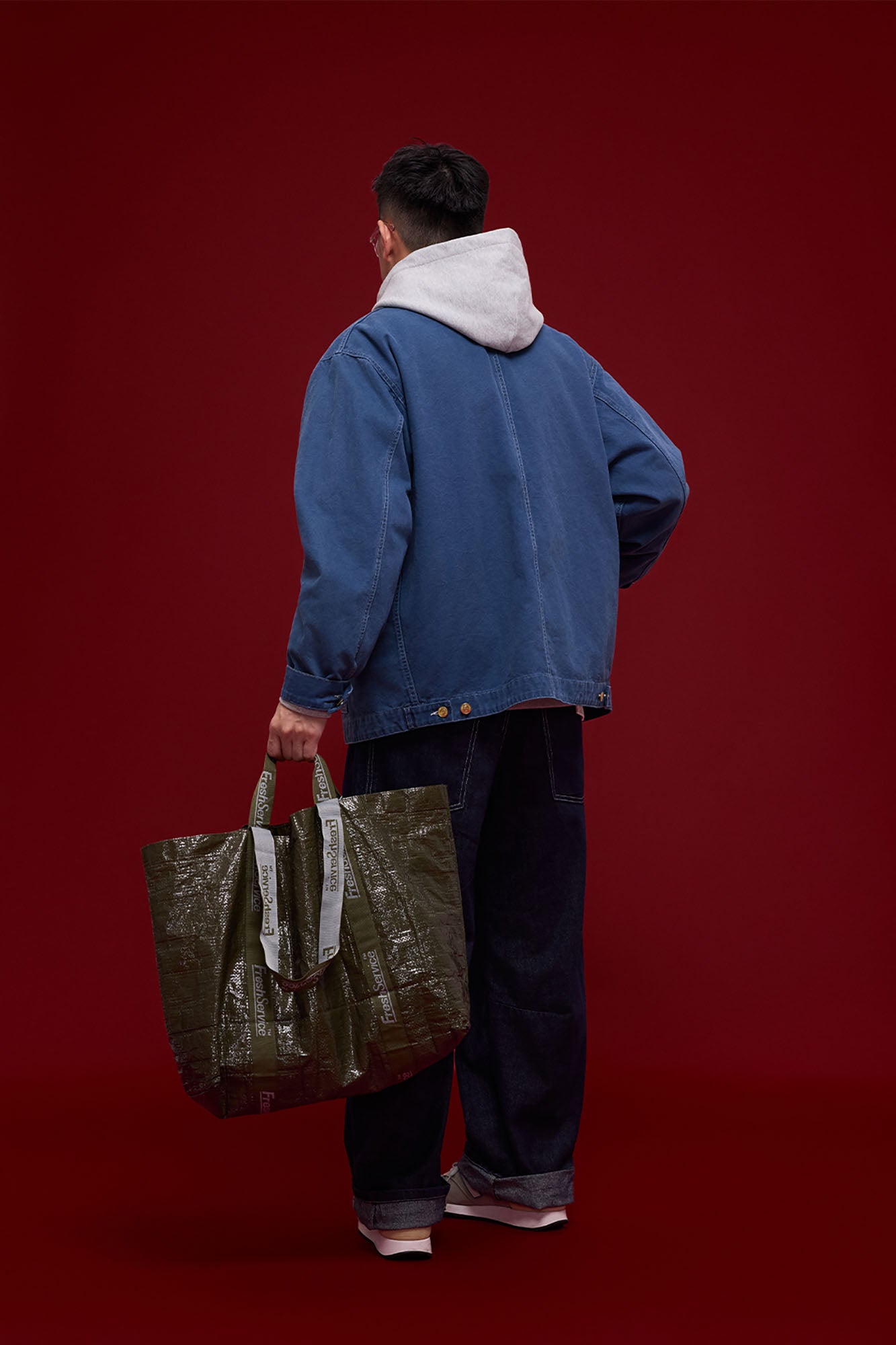 BANANA CLUB Contrast Collar Stitch Utility Jacket-Jacket-S (Preorder)-Blue-Free Shipping Leatheretro