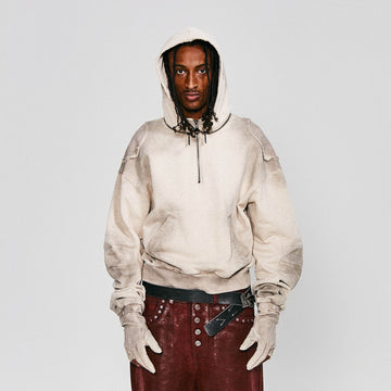 FLYERRER Distressed Detachable-Hood Glove-Sleeve Hoodie-Hoodie-S-Free Shipping Leatheretro