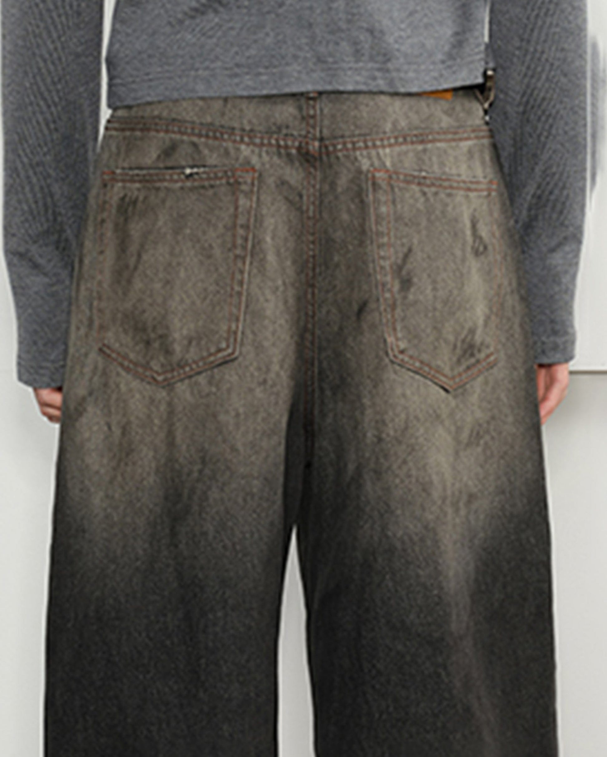 KREATE Eastern Aesthetics Washed Wide-Leg Jeans-Jeans-S-Free Shipping Leatheretro