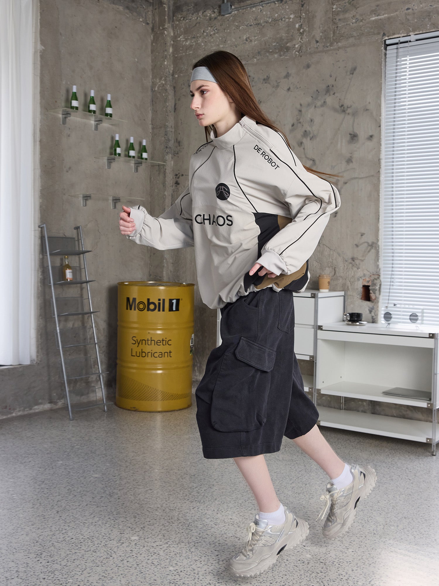 ERROR CODE ROBOT Graphic Contrast Paneled Pullover-Sweatshirt-S-Free Shipping Leatheretro