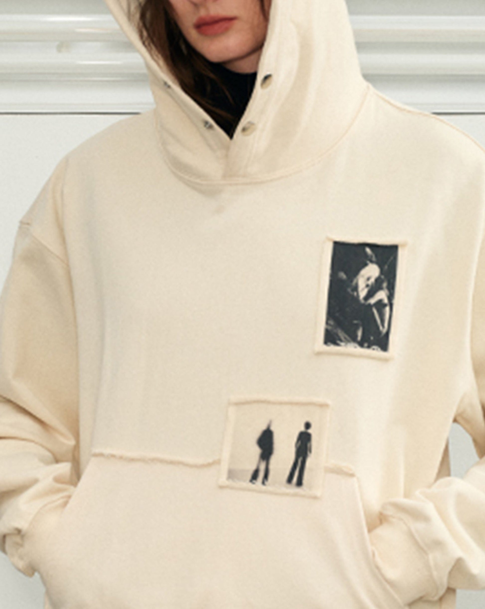 KREATE Abstract Graphics Patchwork Hoodie-Hoodie-S-White£¨Special Fabrics Have Particles)-Free Shipping Leatheretro