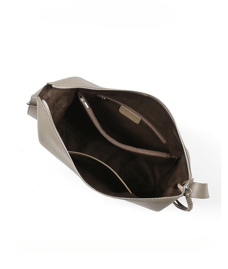 Full-Grain Soft Leather Origami Fold Tote Bag-Handbags-Coffee-Free Shipping Leatheretro