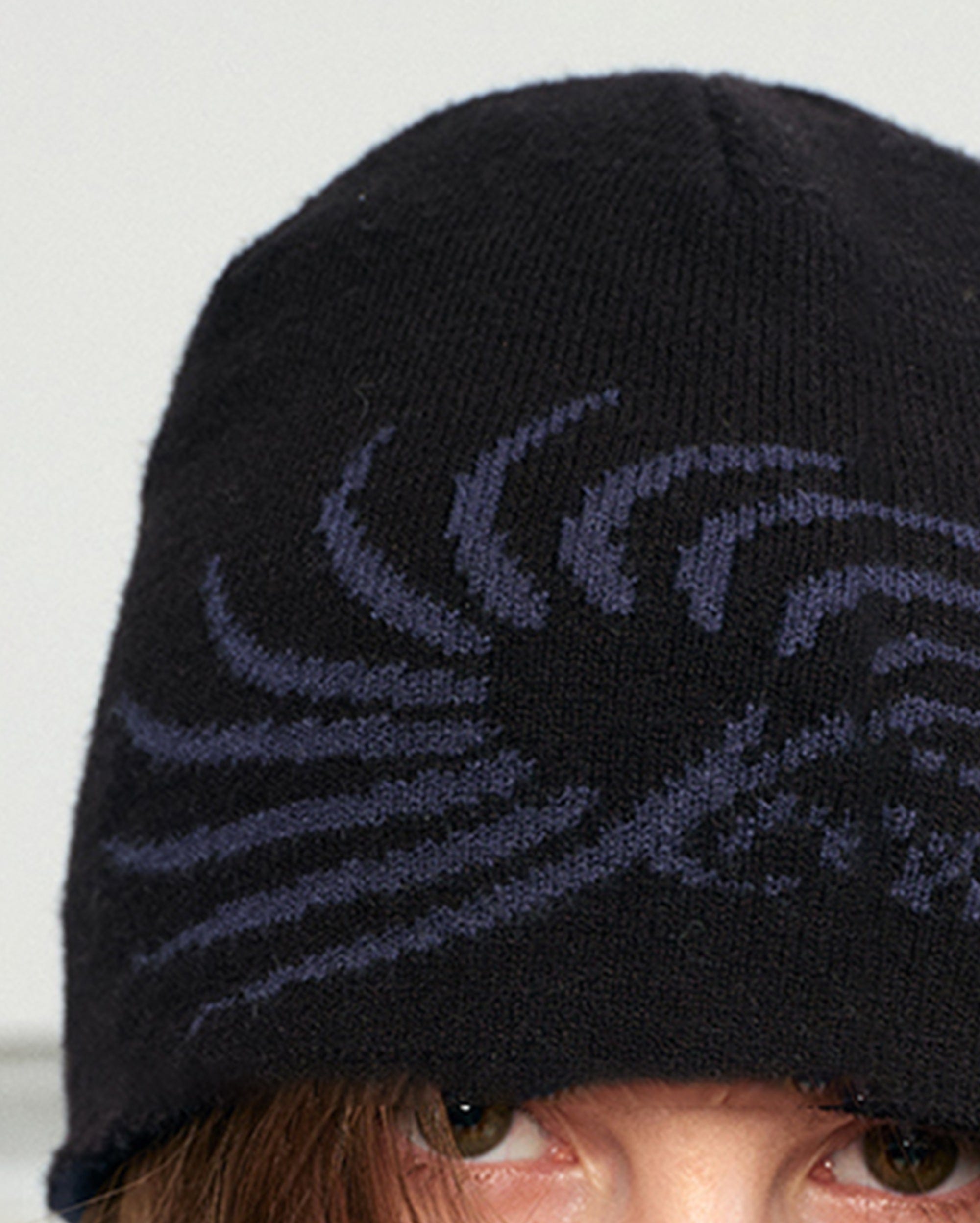 KREATE Knitted Logo Swirl Pattern Hat-Hat, Cap, Beanie-One Size-Free Shipping Leatheretro