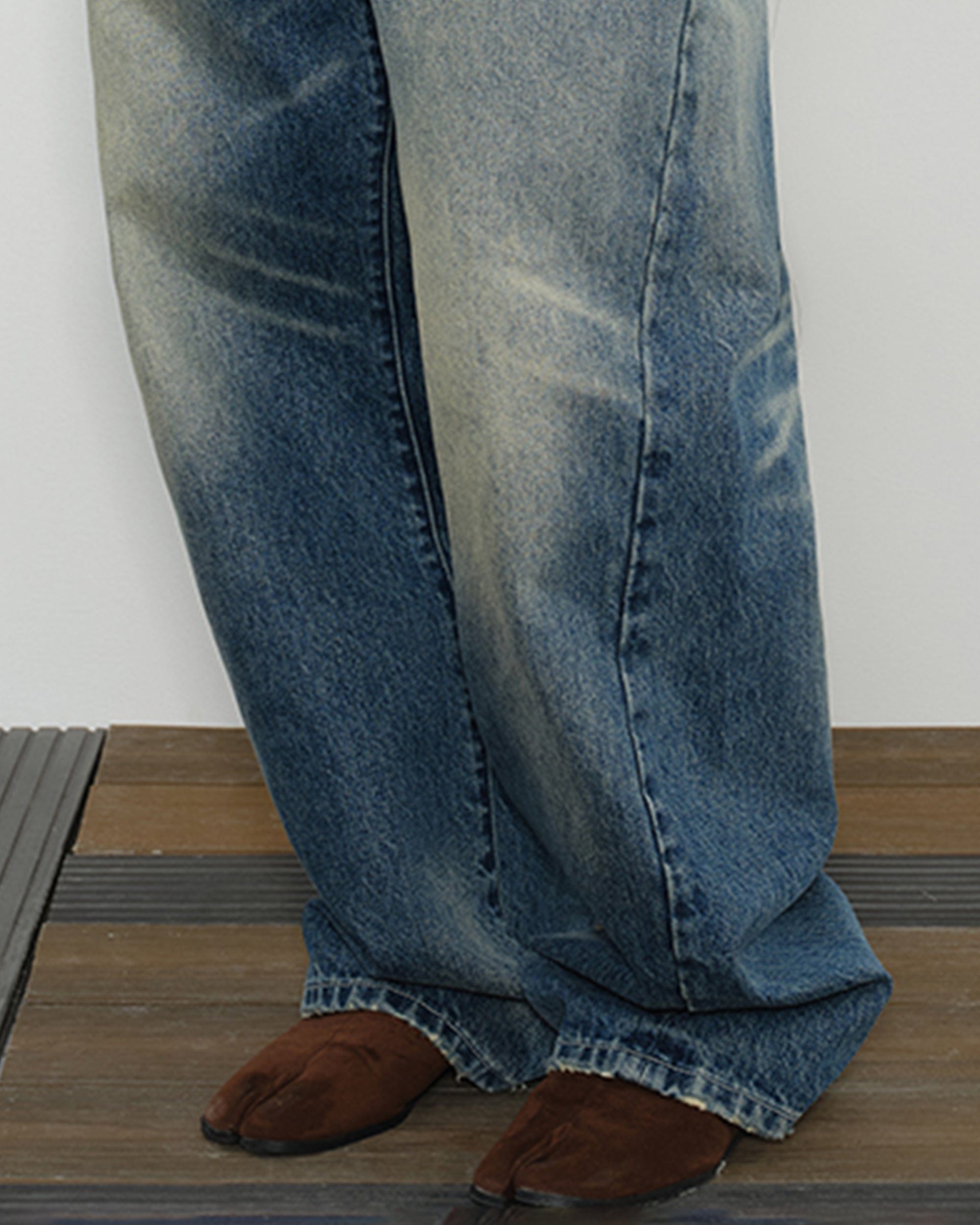 KREATE Classic Washed Whiskered Jeans-Jeans-S-Free Shipping Leatheretro