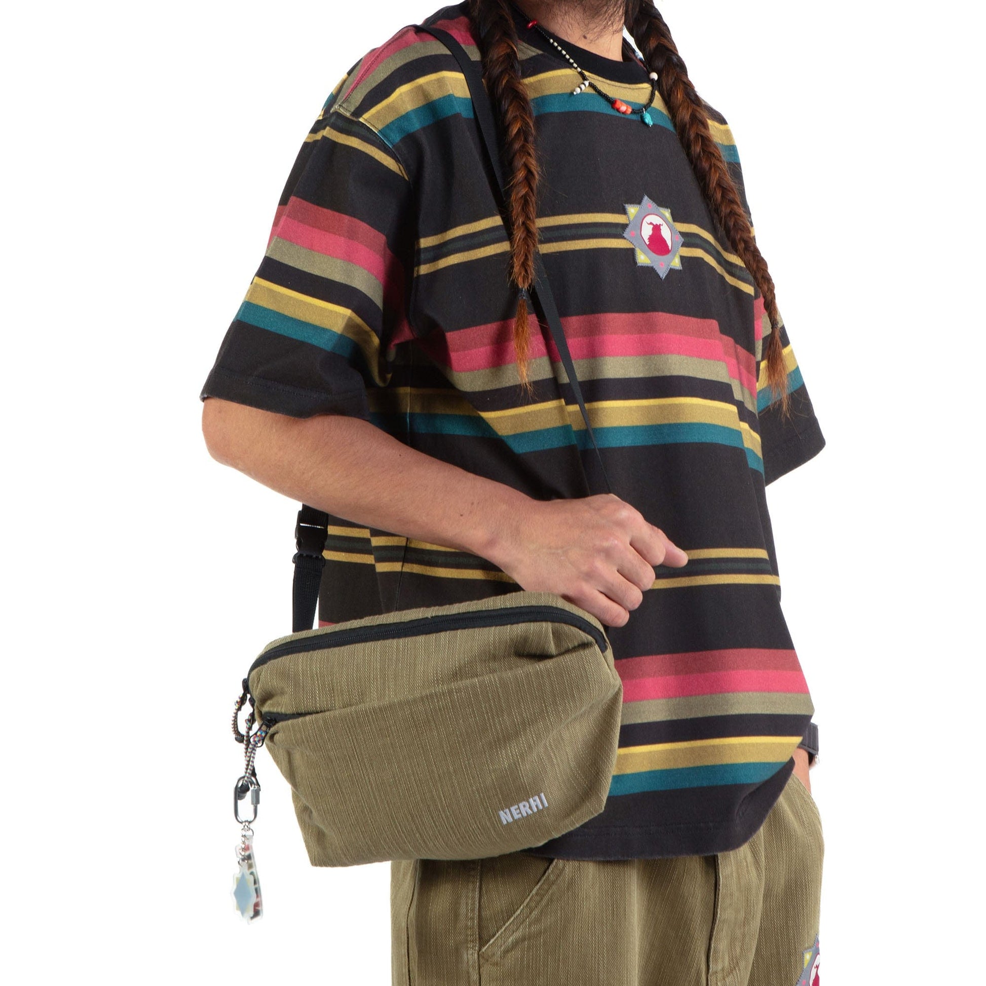 NERHI Washed Panel Ethnic Graphic Crossbody Pouch-Bag-One Size-Free Shipping Leatheretro