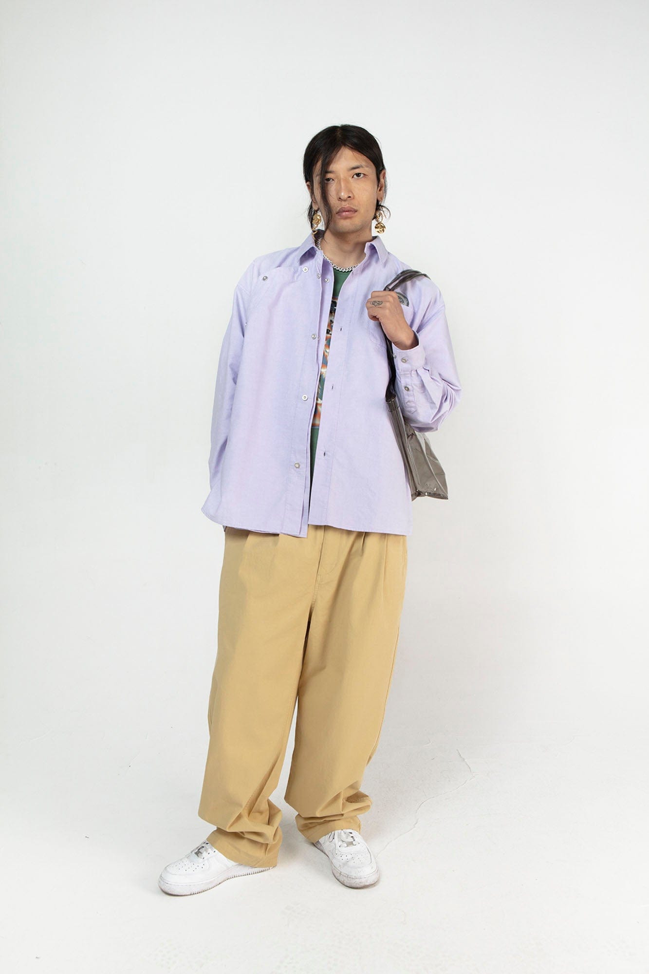 NERHI Essential Pleated Pants-Pants-S-Khaki-Free Shipping Leatheretro