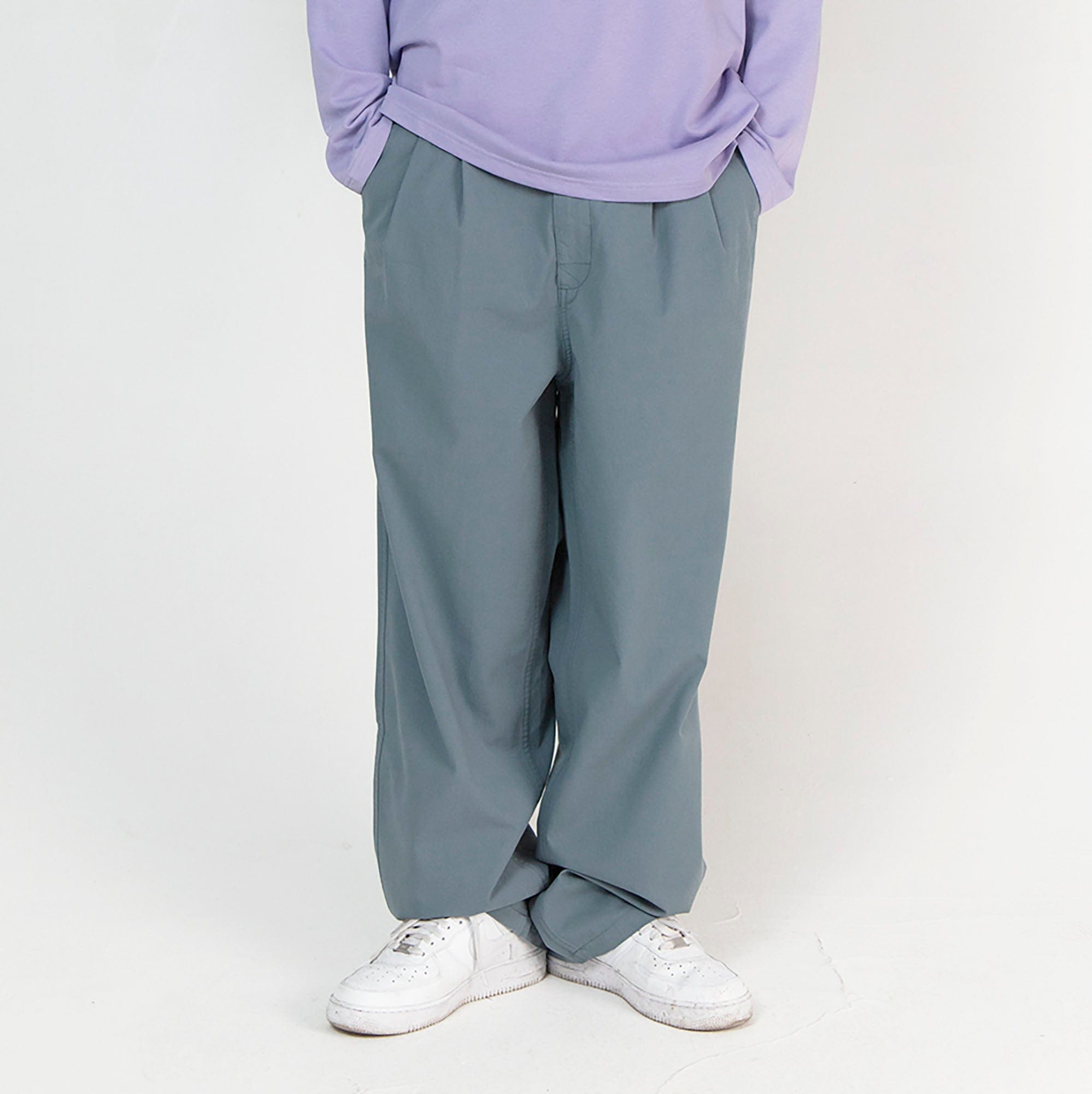 NERHI Essential Pleated Pants-Pants-S-Blue-Free Shipping Leatheretro