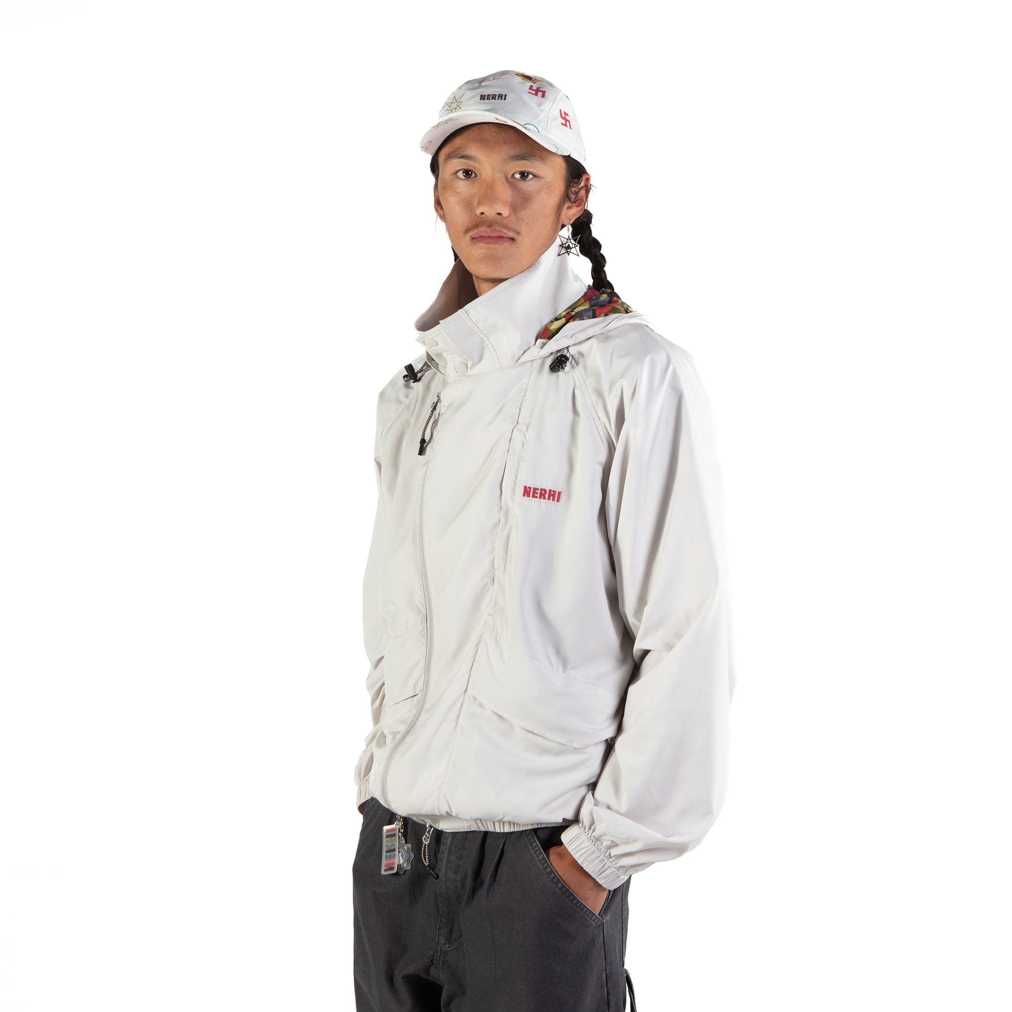 NERHI Graphic-Lined Hood Jacket-Jacket-S-Free Shipping Leatheretro