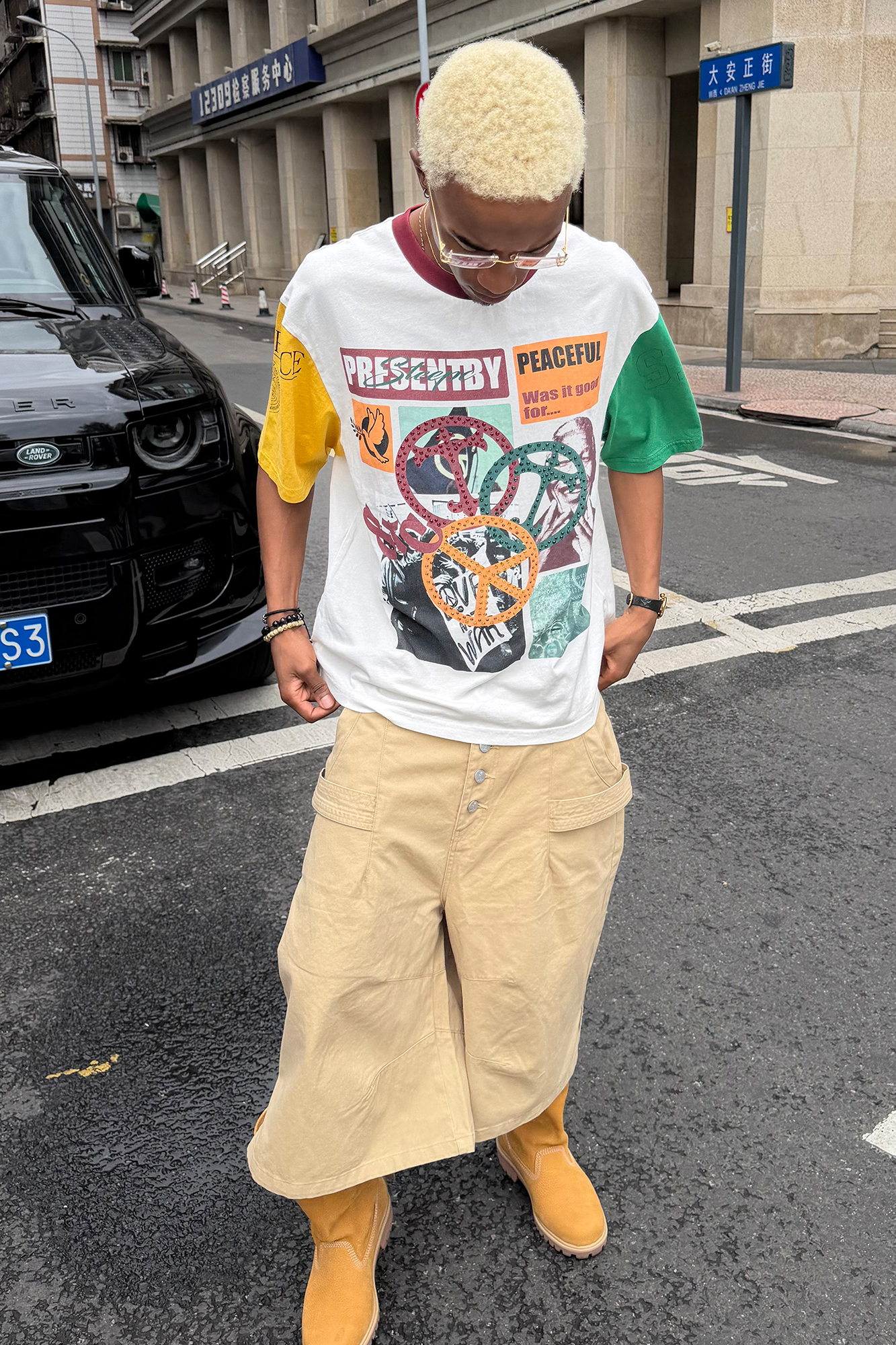 STEEPC Contrast Diamond Graphic T-Shirt-T Shirt-S (1)-Free Shipping Leatheretro