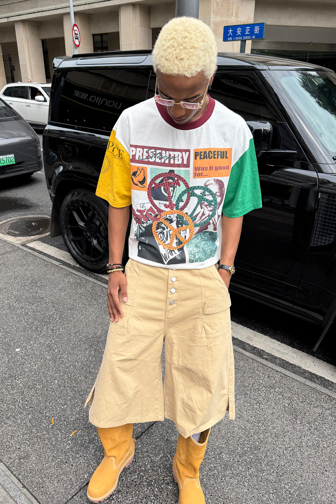 STEEPC Contrast Diamond Graphic T-Shirt-T Shirt-S (1)-Free Shipping Leatheretro