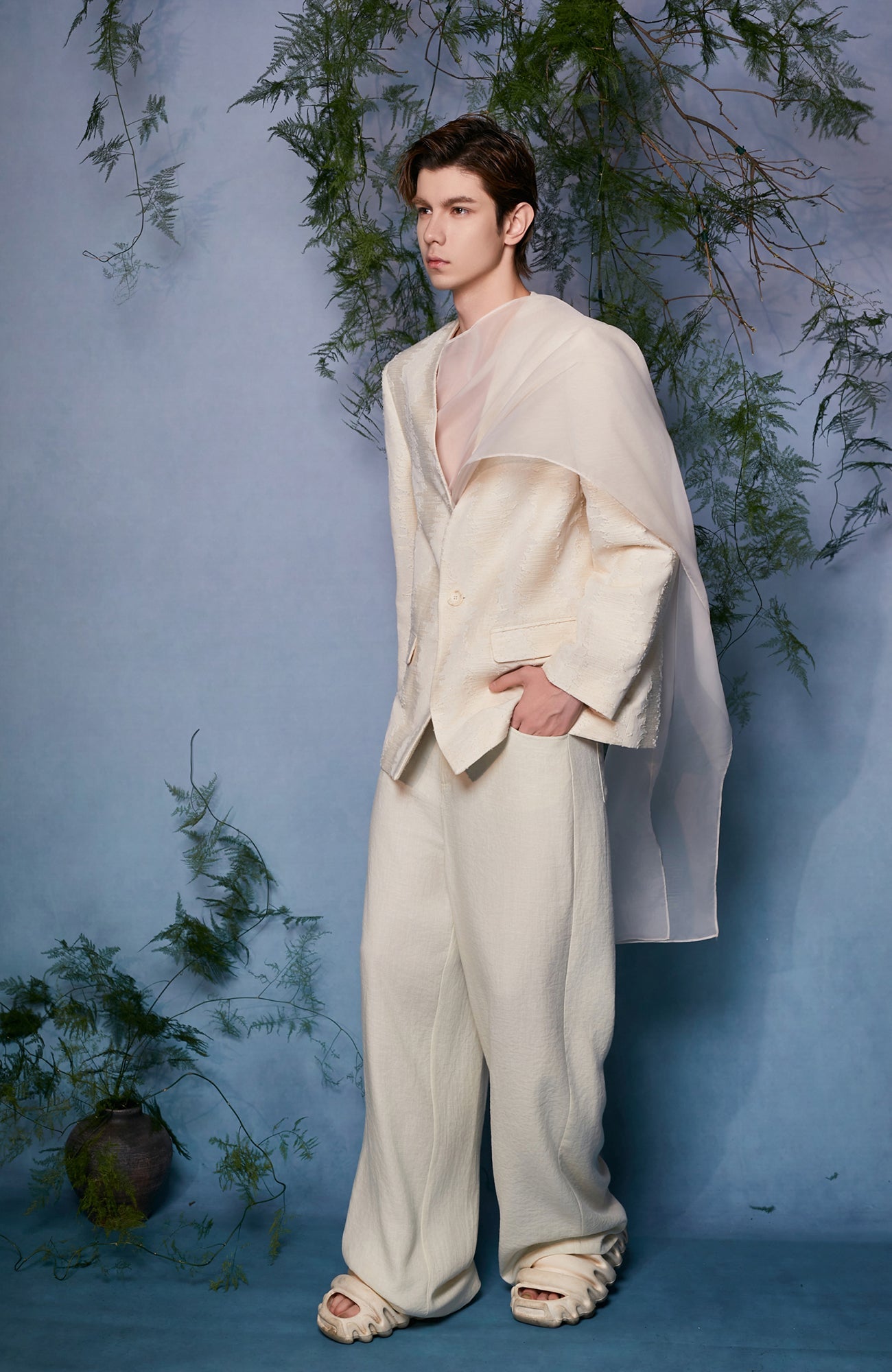 JIECHI Asymmetrical Overlay Draped Blazer-Jacket-M (Preorder)-Free Shipping Leatheretro