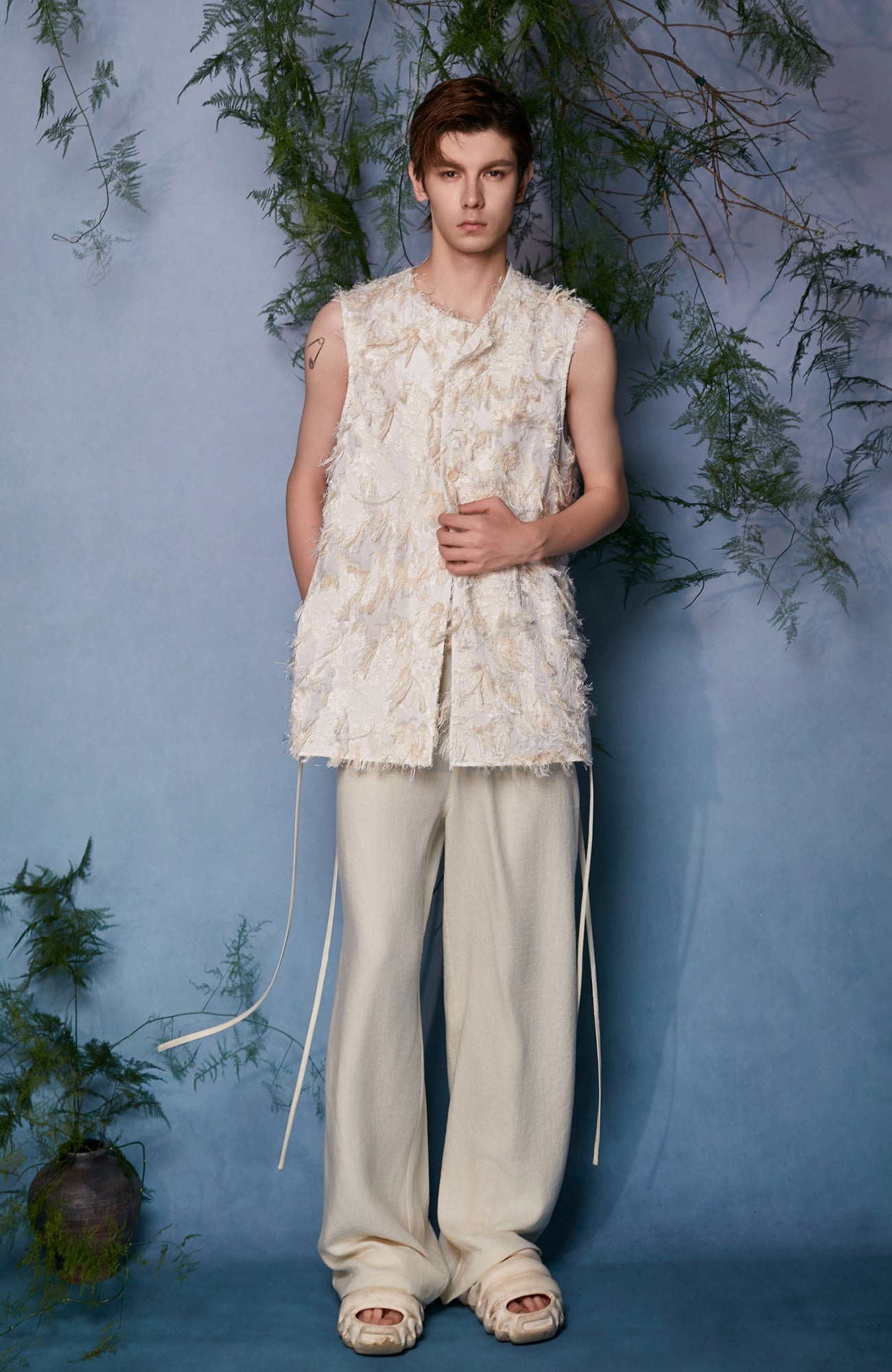 JIECHI Raw Fringe Layered Vest-Vest-M (Preorder)-Free Shipping Leatheretro