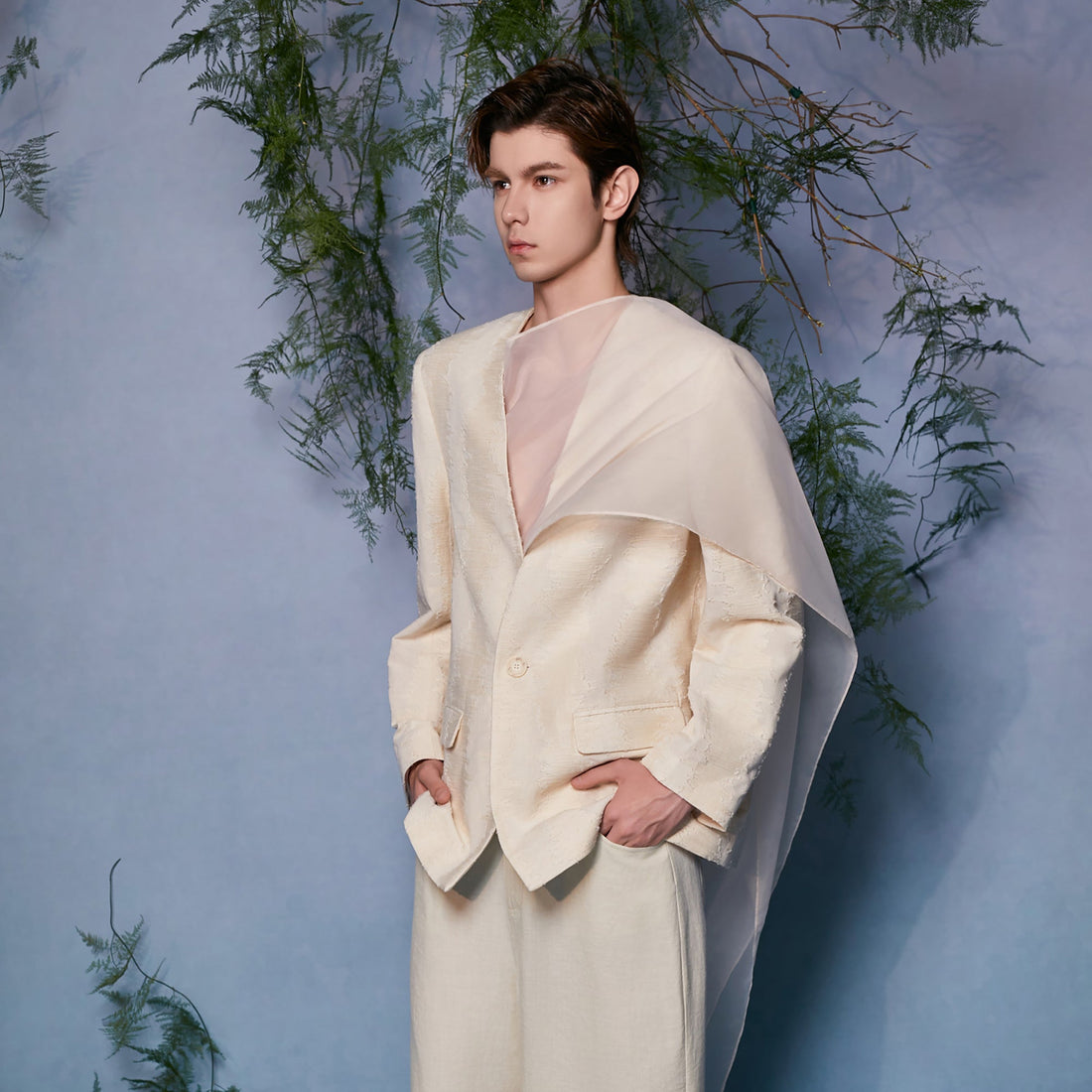 JIECHI Asymmetrical Overlay Draped Blazer-Jacket-M (Preorder)-Free Shipping Leatheretro