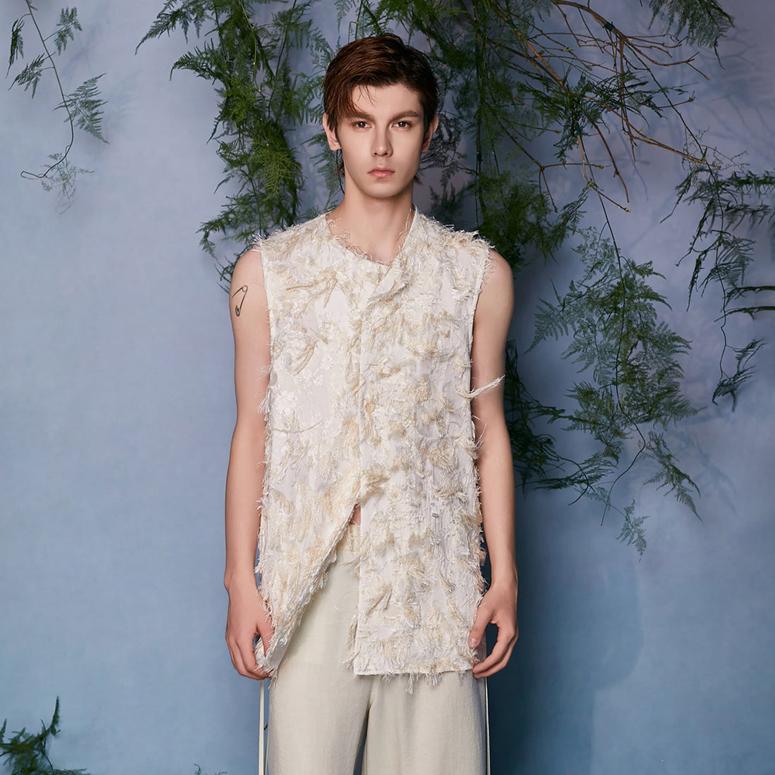 JIECHI Raw Fringe Layered Vest-Vest-M (Preorder)-Free Shipping Leatheretro