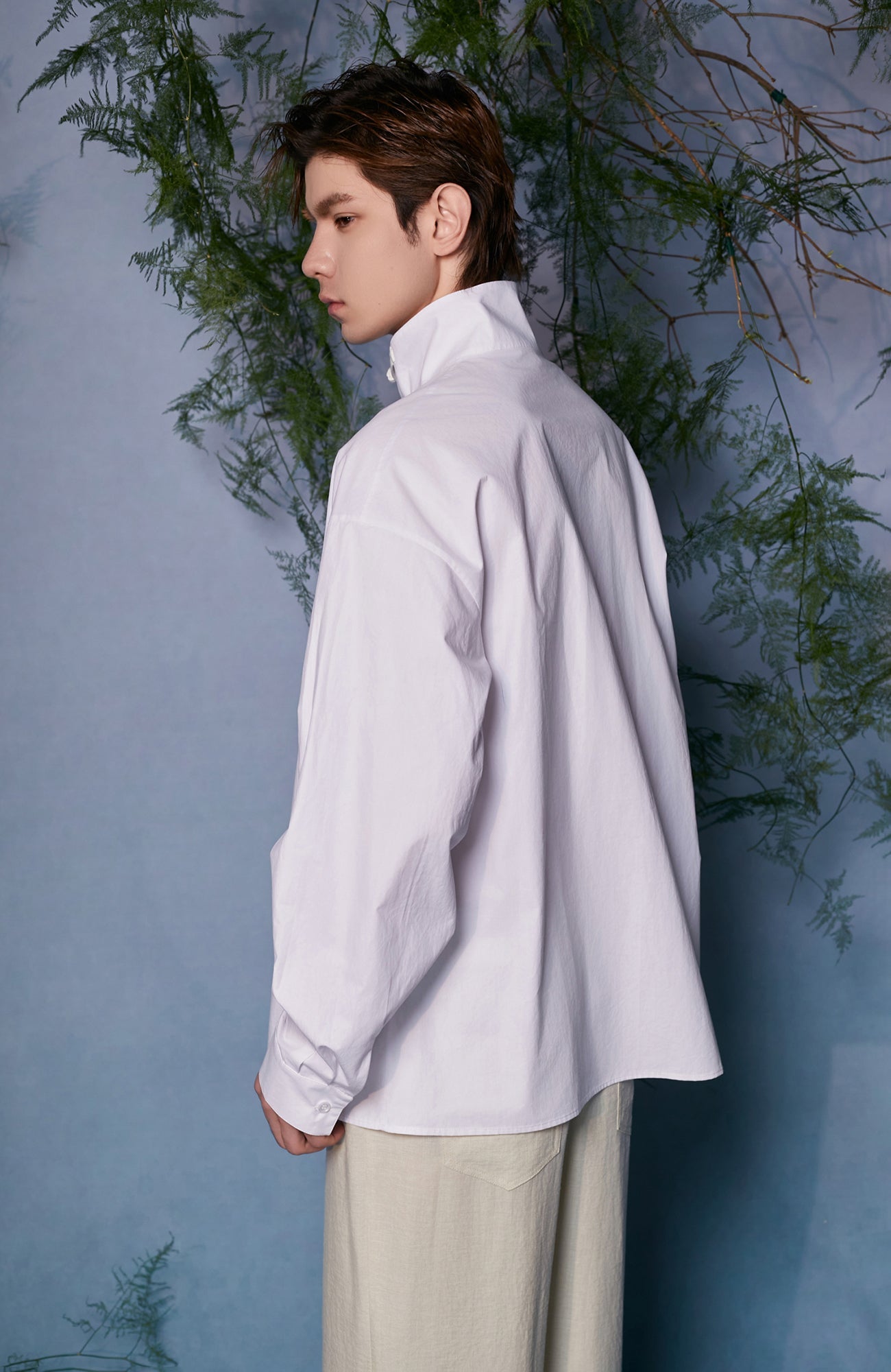 JIECHI Mandarin Collar Floral Embroidered Shirt-Shirt-M (Preorder)-Free Shipping Leatheretro
