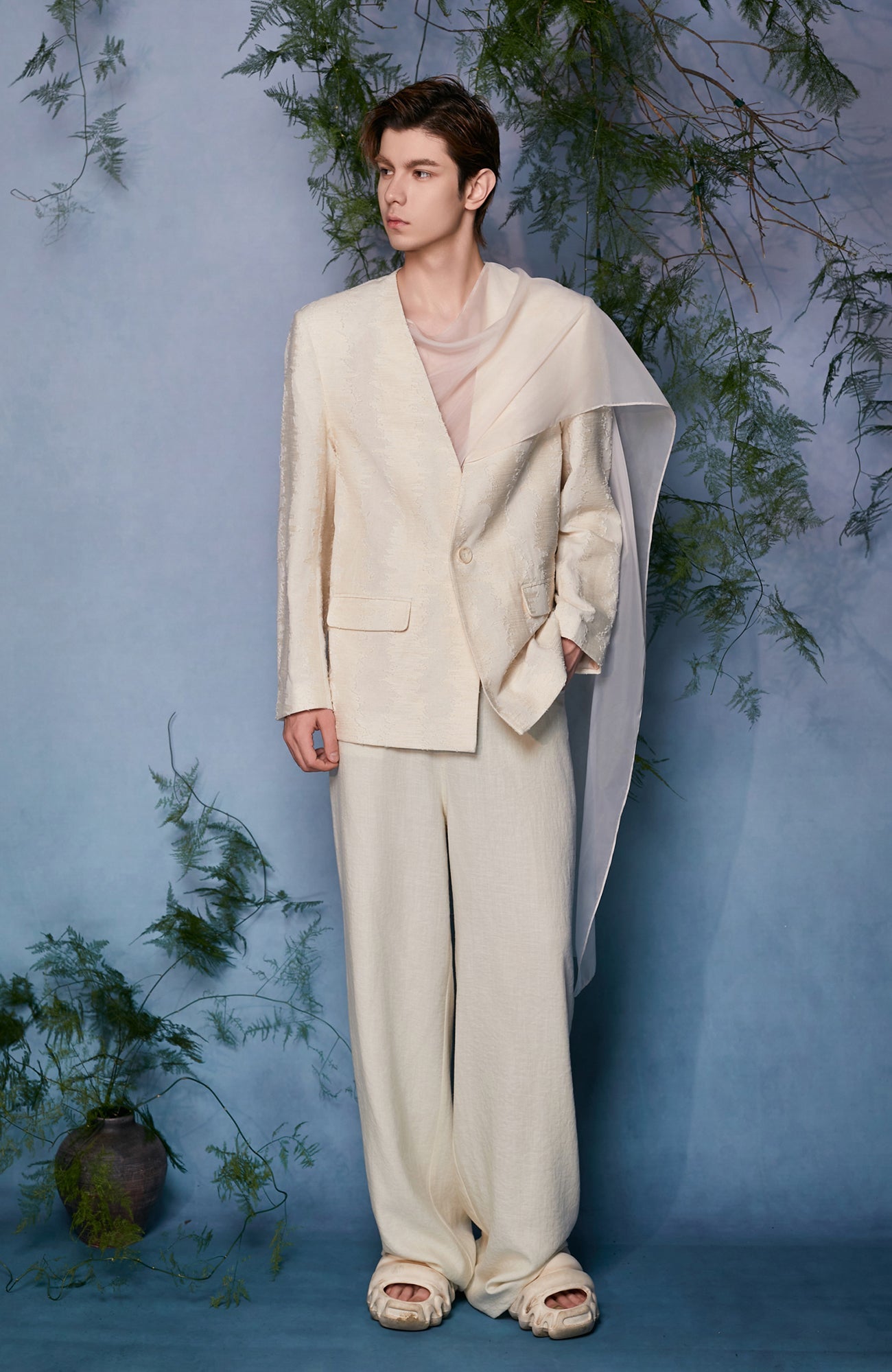 JIECHI Asymmetrical Overlay Draped Blazer-Jacket-M (Preorder)-Free Shipping Leatheretro