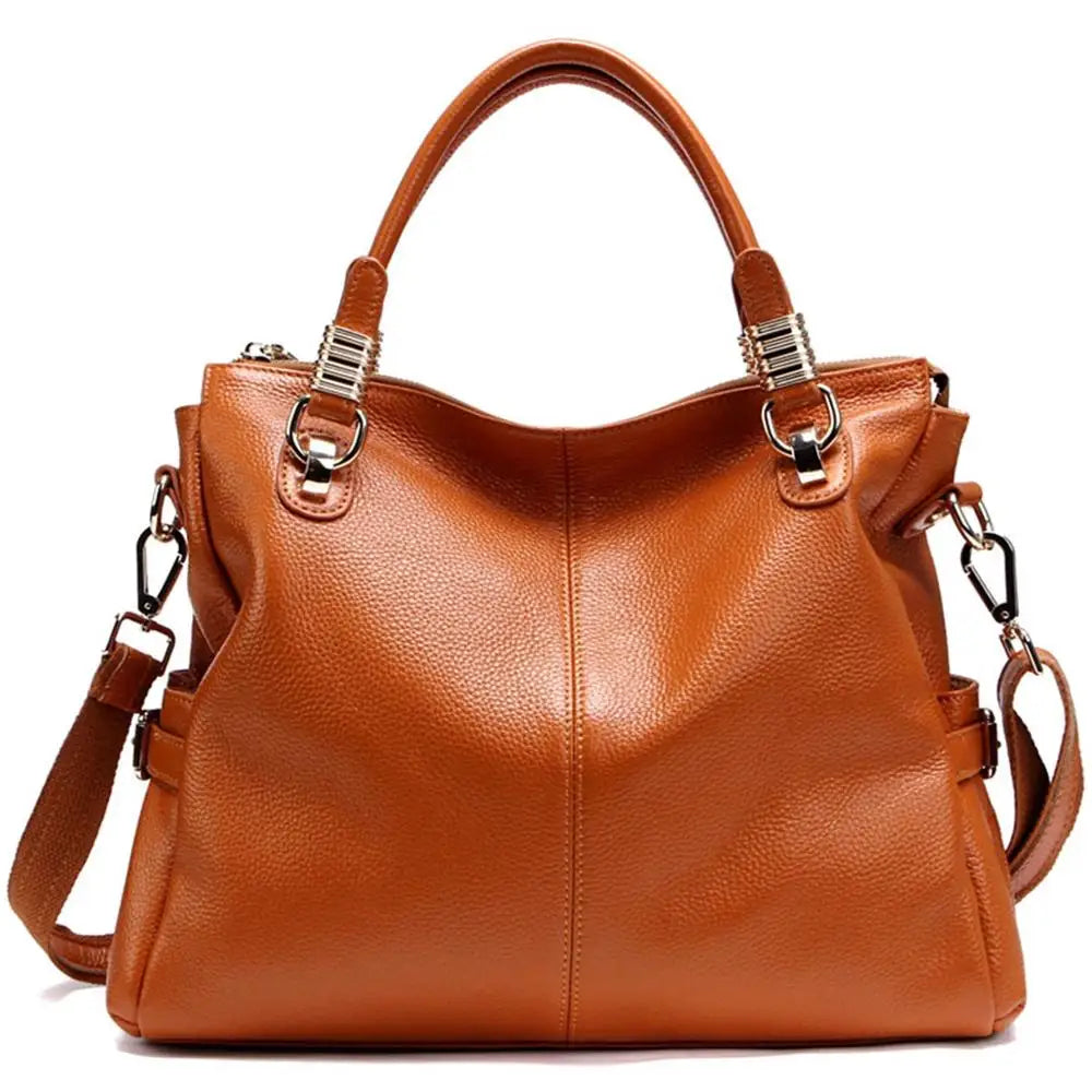 Classic Wild Leather Handbag - Stylish First Layer Cowhide Bag-Handbags-Brown-Free Shipping Leatheretro