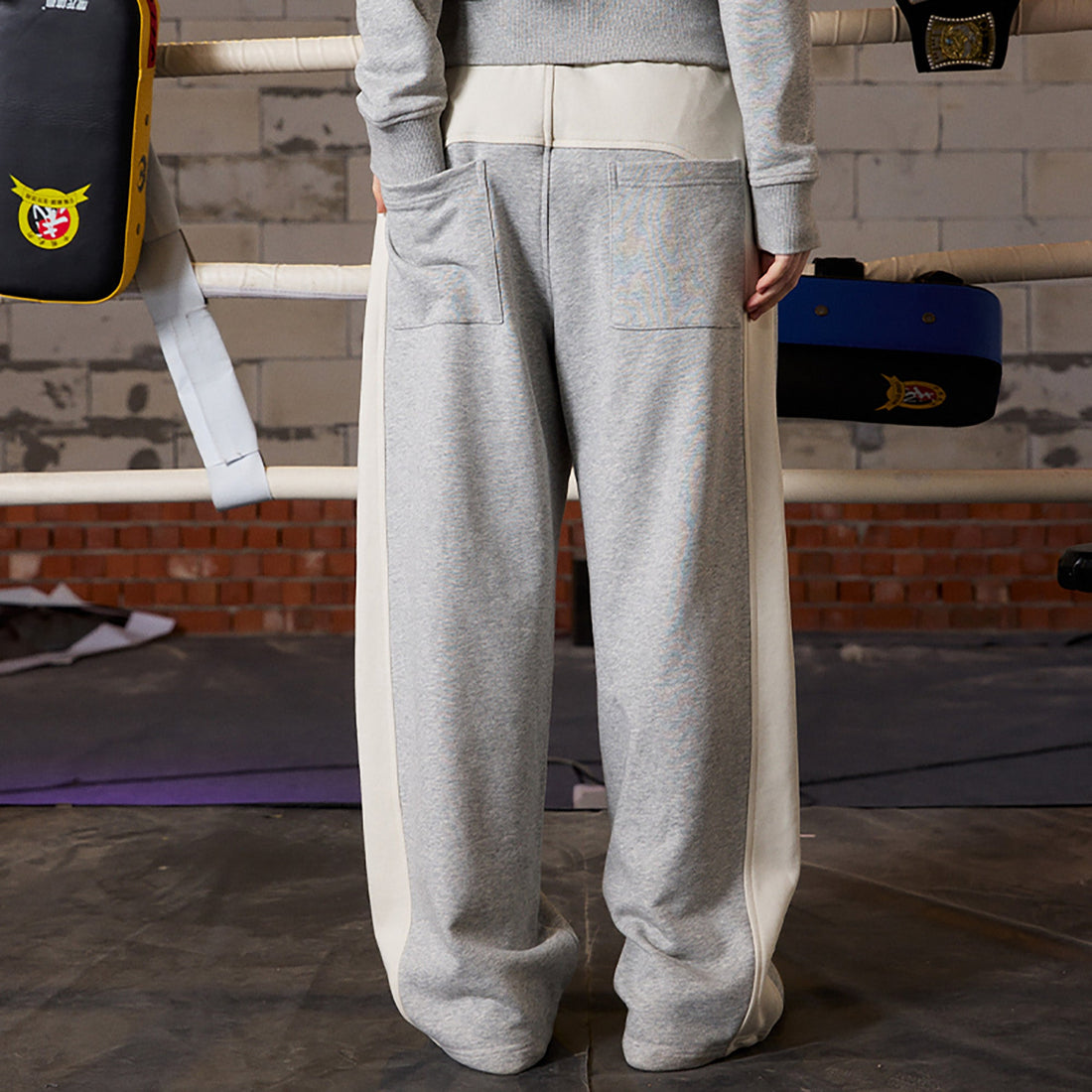 DONSMOKE Paneled Straight-Leg Sweatpants-Pants-S (Preorder)-Free Shipping Leatheretro