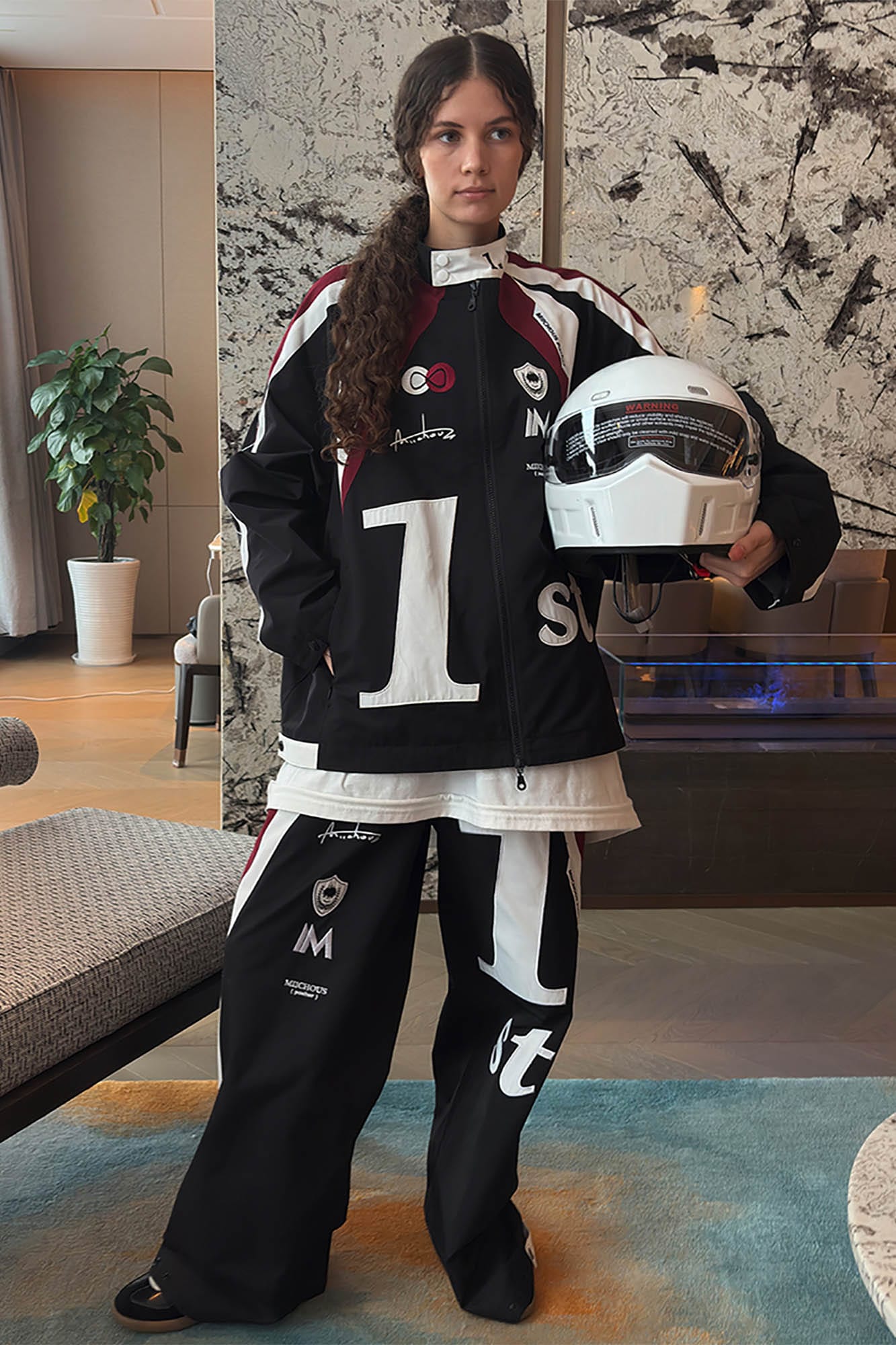 MIICHOUS Infinite Racer Patchwork Spliced Racing Jacket-Jacket-S-Free Shipping Leatheretro