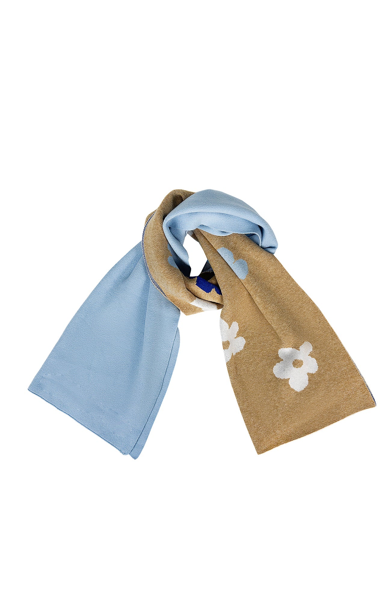 MIICHOUS Floral Jacquard Contrast Scarf-Black-Free Shipping Leatheretro