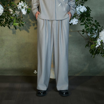 JIECHI Wide-Leg Pleated Suit Pants-Pants-M (Preorder)-Free Shipping Leatheretro