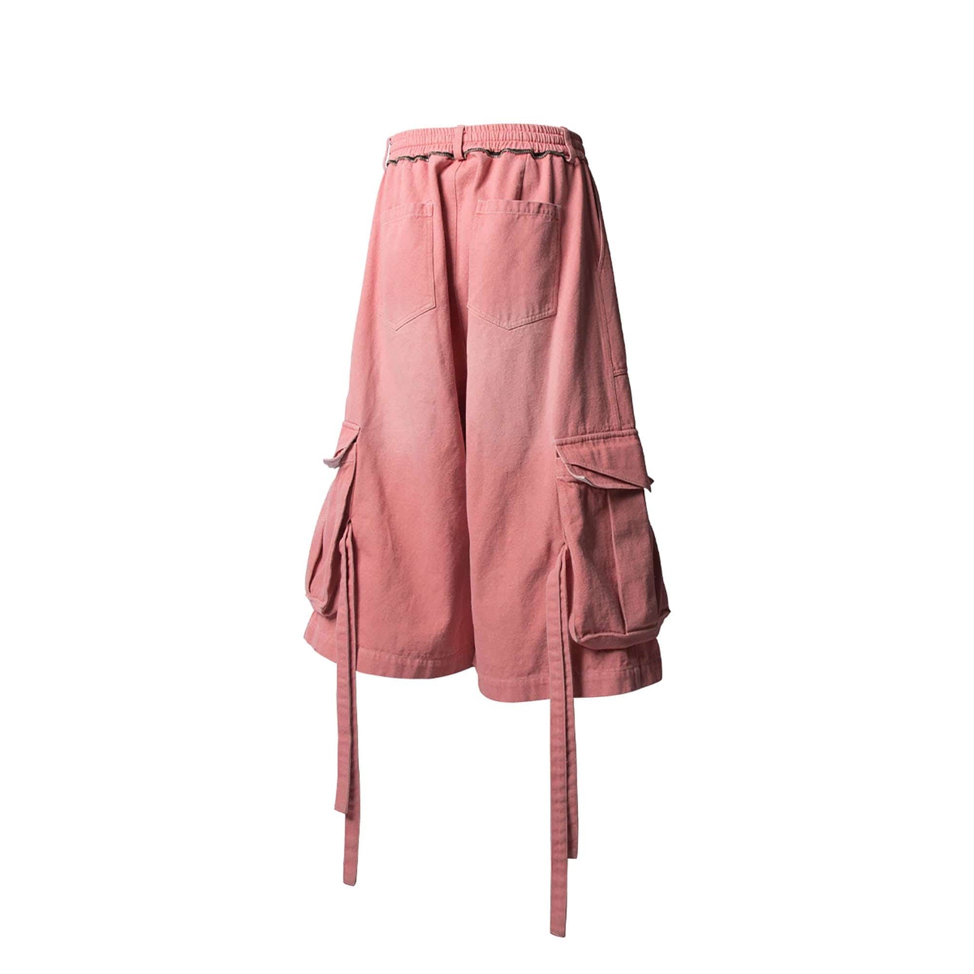 RELABEL Washed Strap Drawstring Cargo Shorts-Shorts-XS-Free Shipping Leatheretro