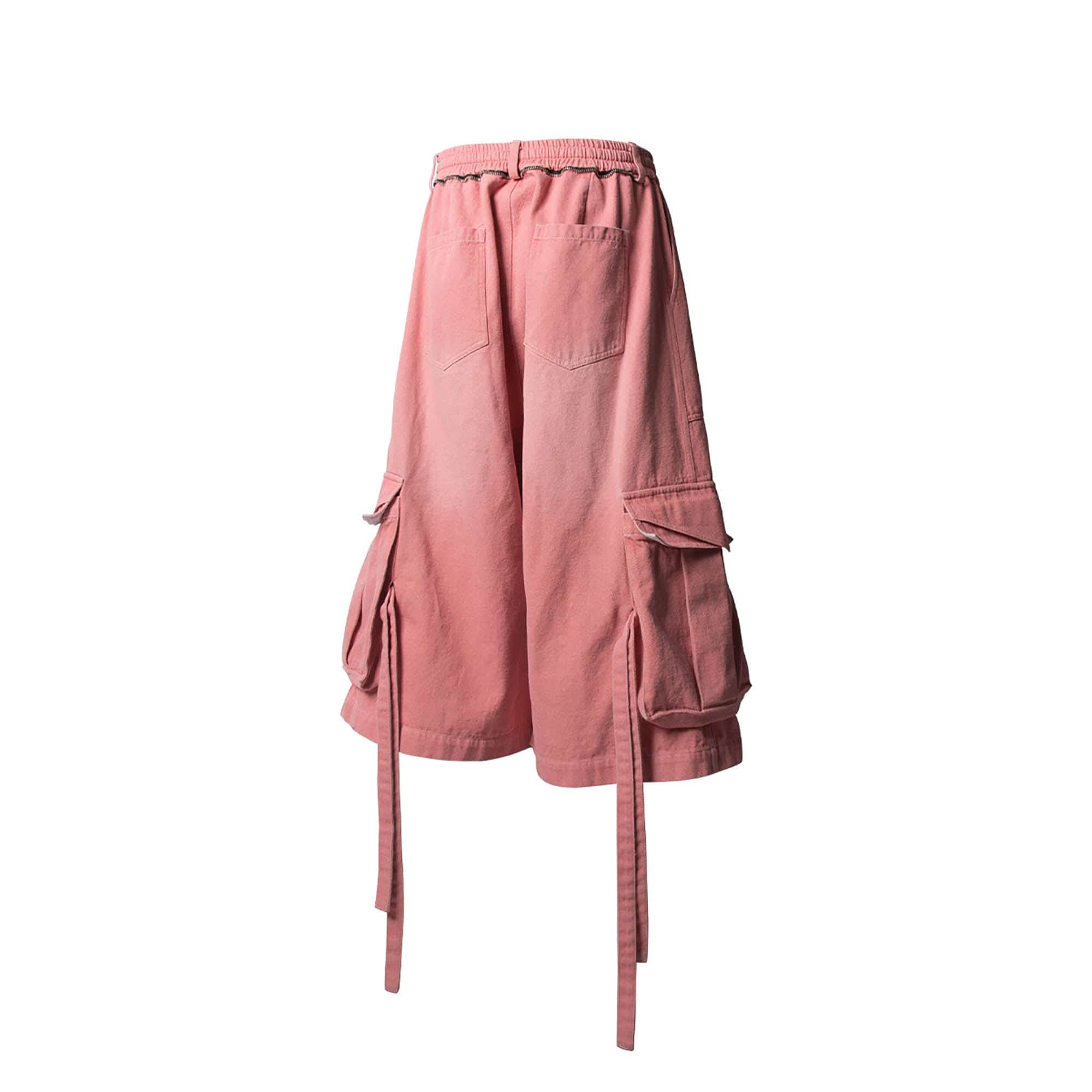 RELABEL Washed Strap Drawstring Cargo Shorts-Shorts-XS-Free Shipping Leatheretro